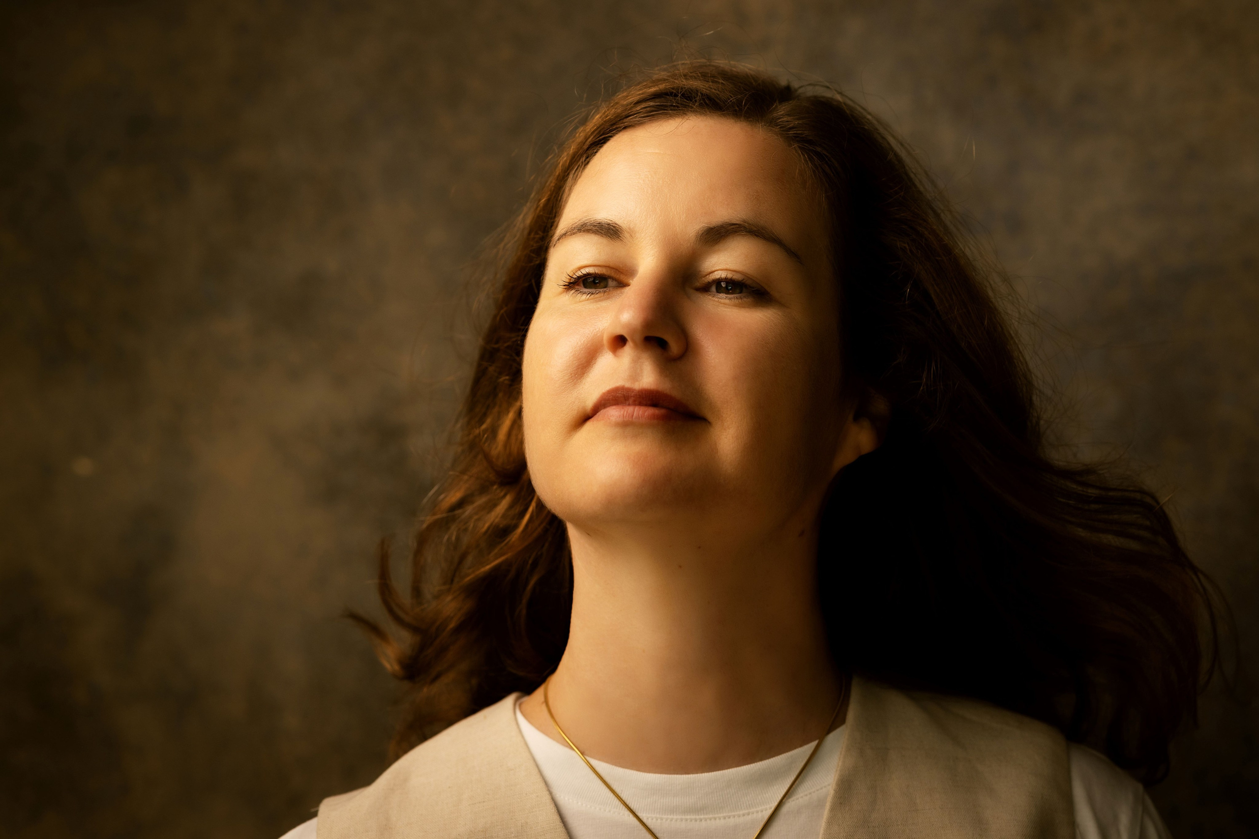 Psychological portrait in the studio: female emotion