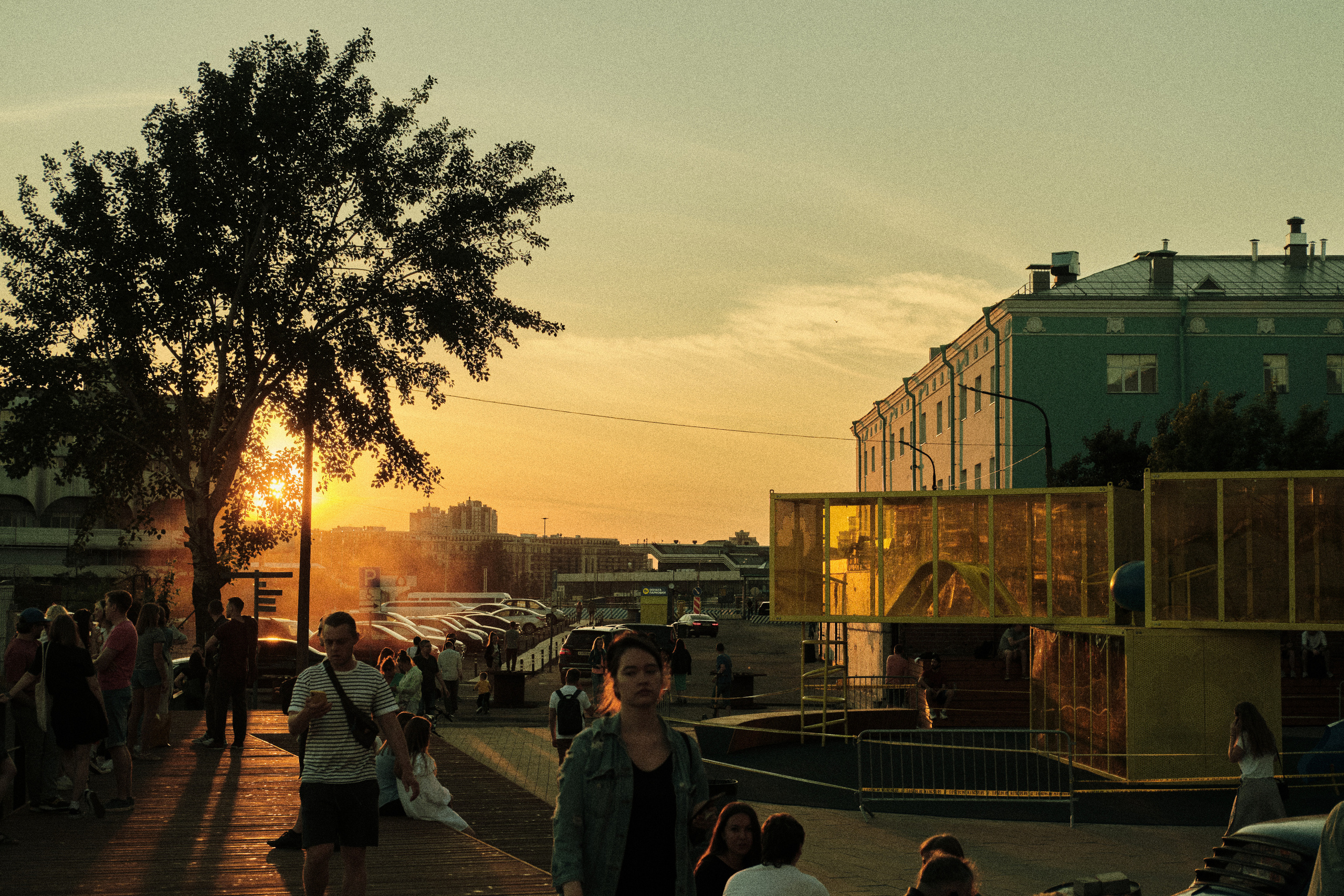 Закат в парке