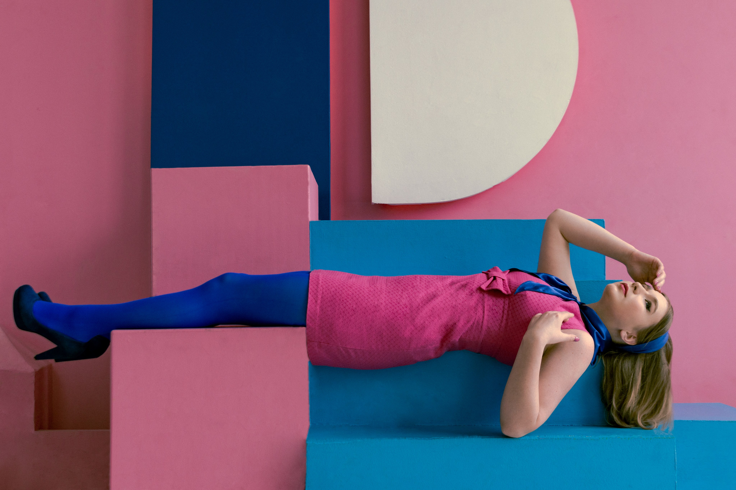 Розовое ретро платье. Фотограф в Москве и Щелково Люся Фоминых