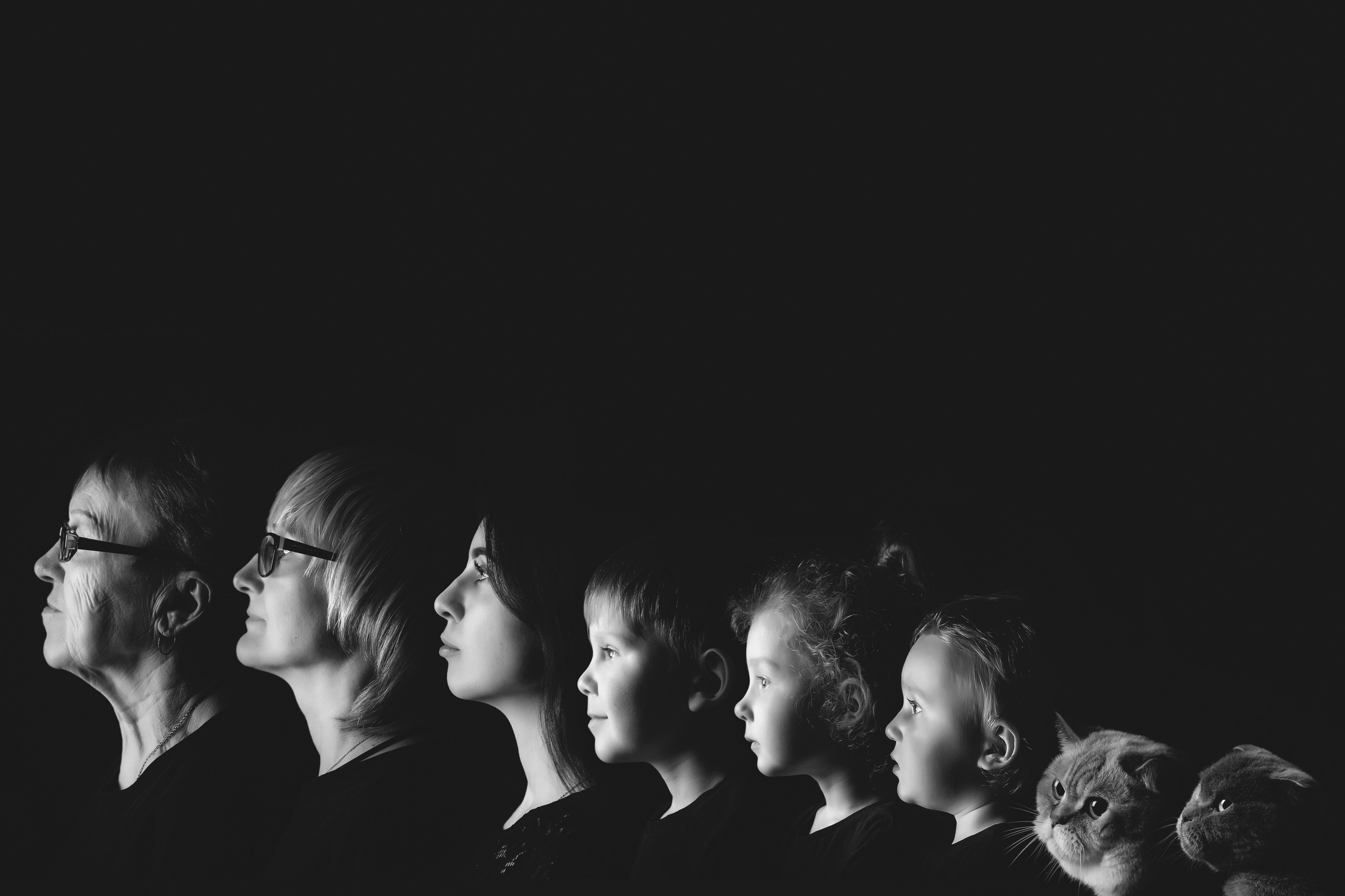 портрет поколений, семейная фотосессия в Москве