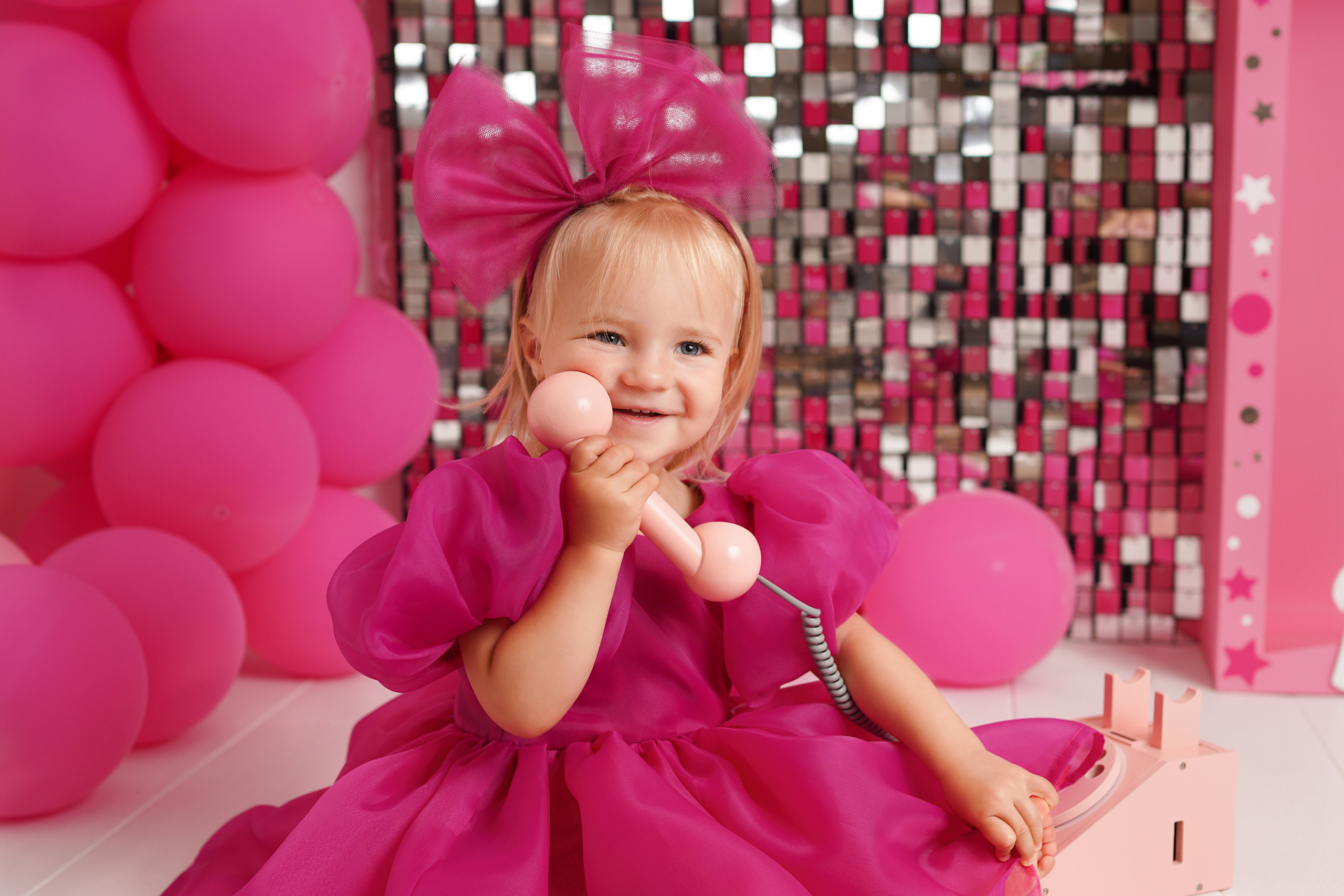 Детская фотосессия Первый год в стиле Барби. Детский фотограф и фотограф новорожденных в Калининград Оксана Иваний