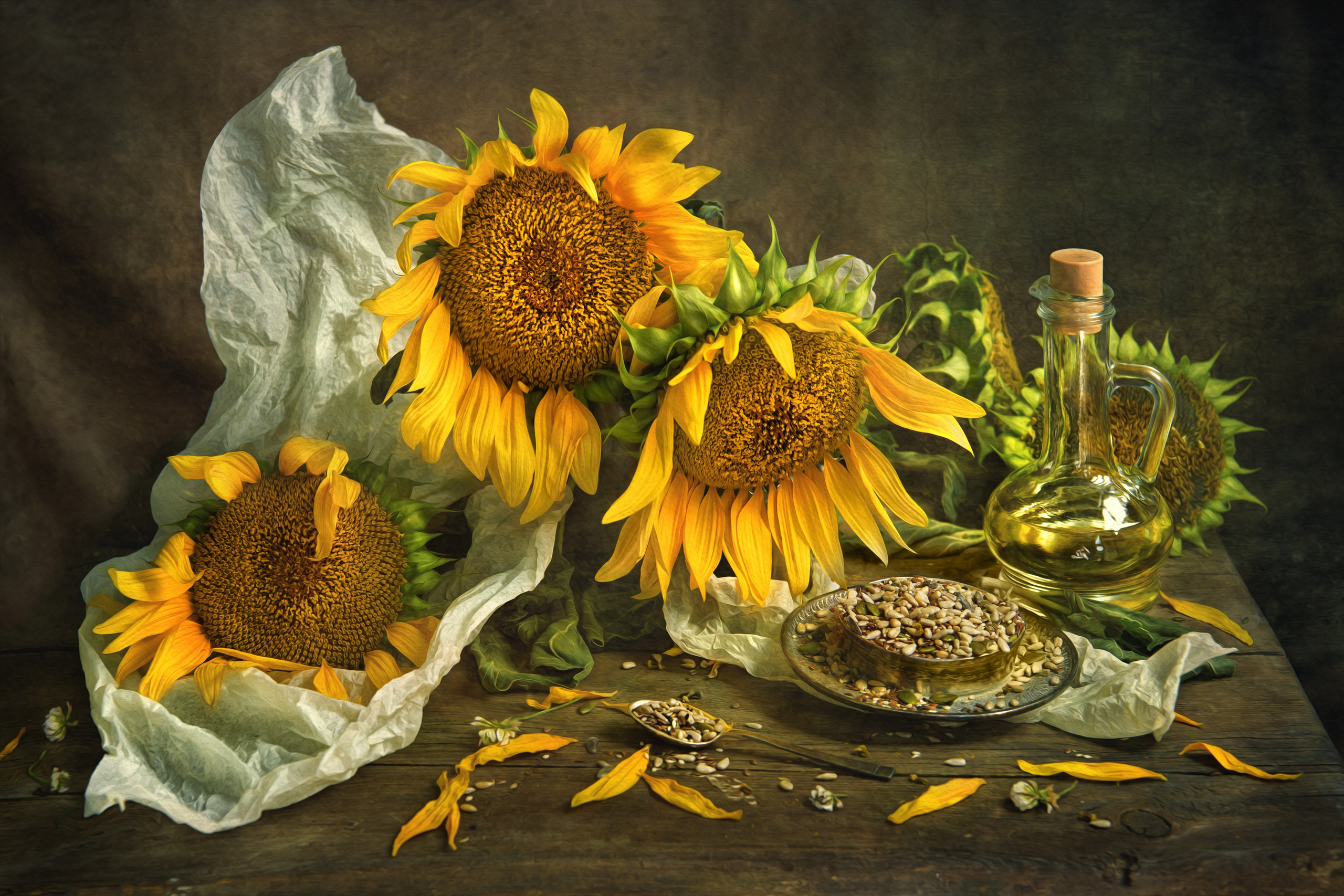 Подсолнухи картина на стену