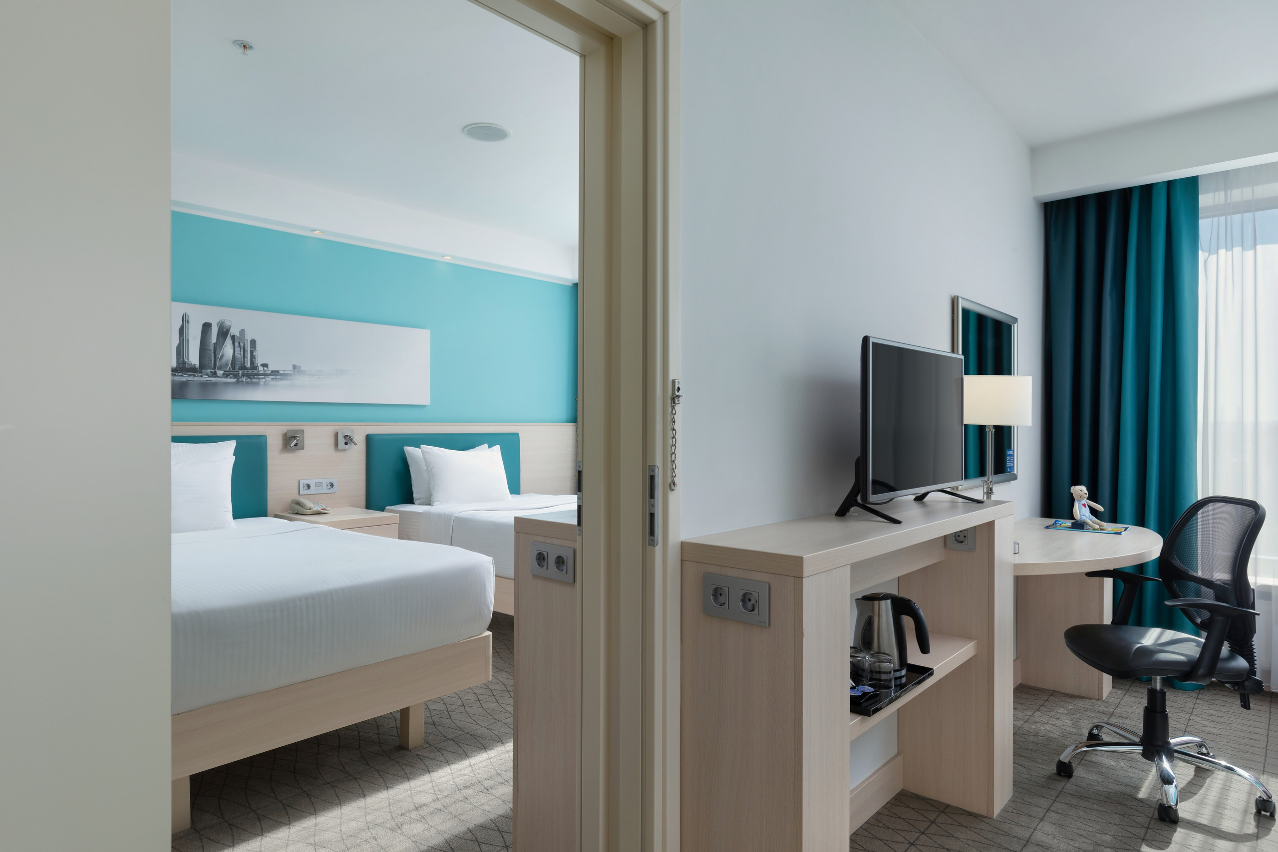 Интерьерная фотосъемка отеля Hampton by Hilton│фотограф Крис Медведева. Интерьерный фотограф в Москве Кристина Медведева