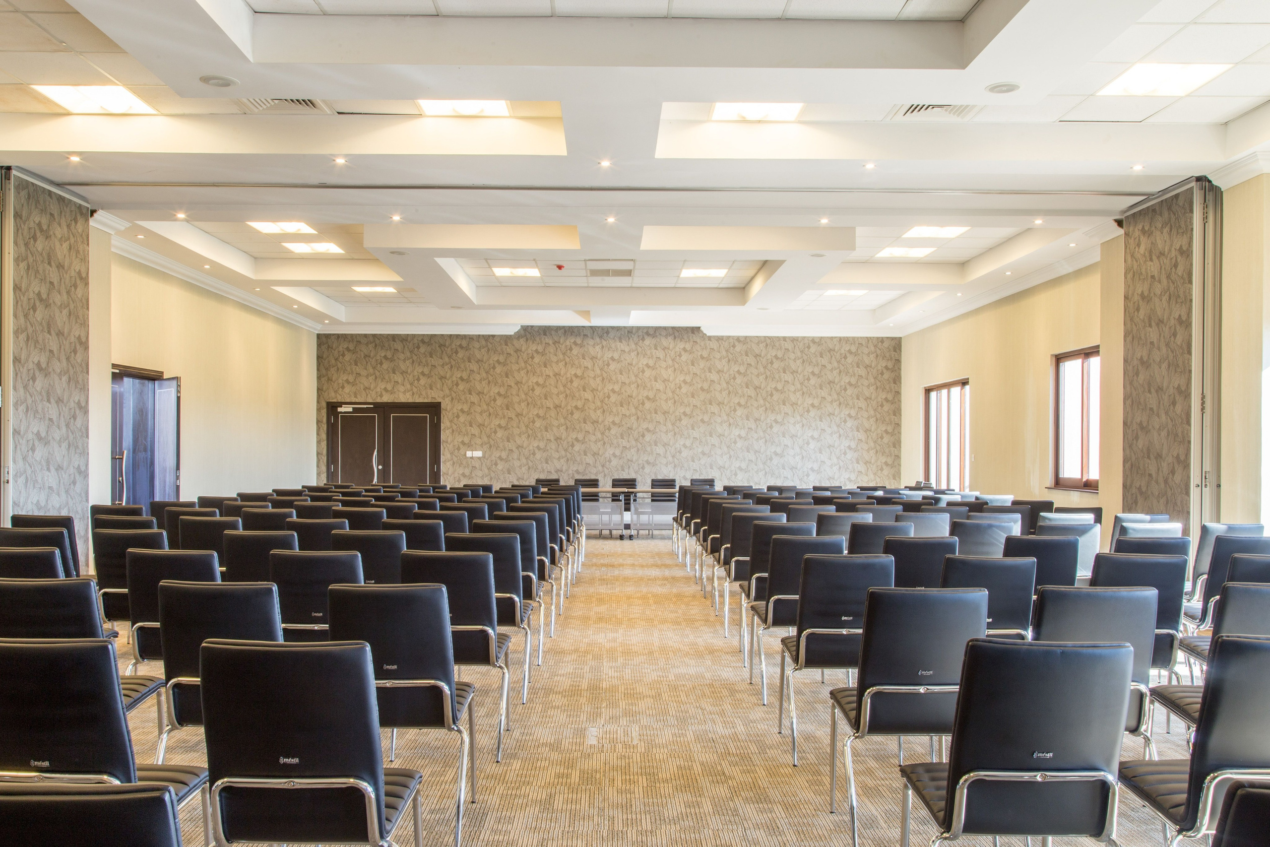Conference ballroom set up theatre-style for a corporate summit in Baku, Azerbaijan
