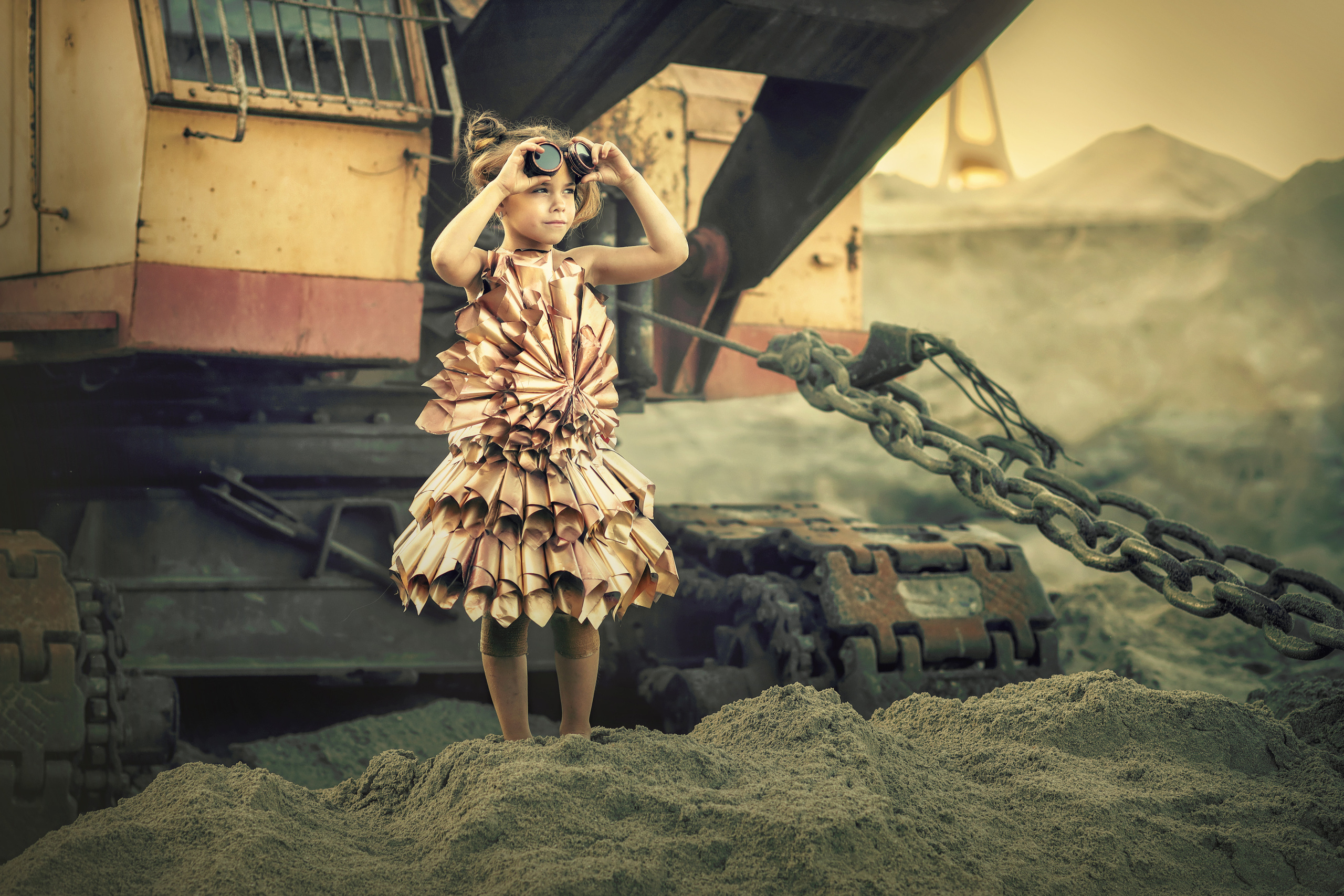 фотограф детей фотограф детей Ярославль детская фотосессия Ярославль Сказочная фотосессия Сказочная фотосессия Ярославль на Марсе футуризм стим-панк девочка