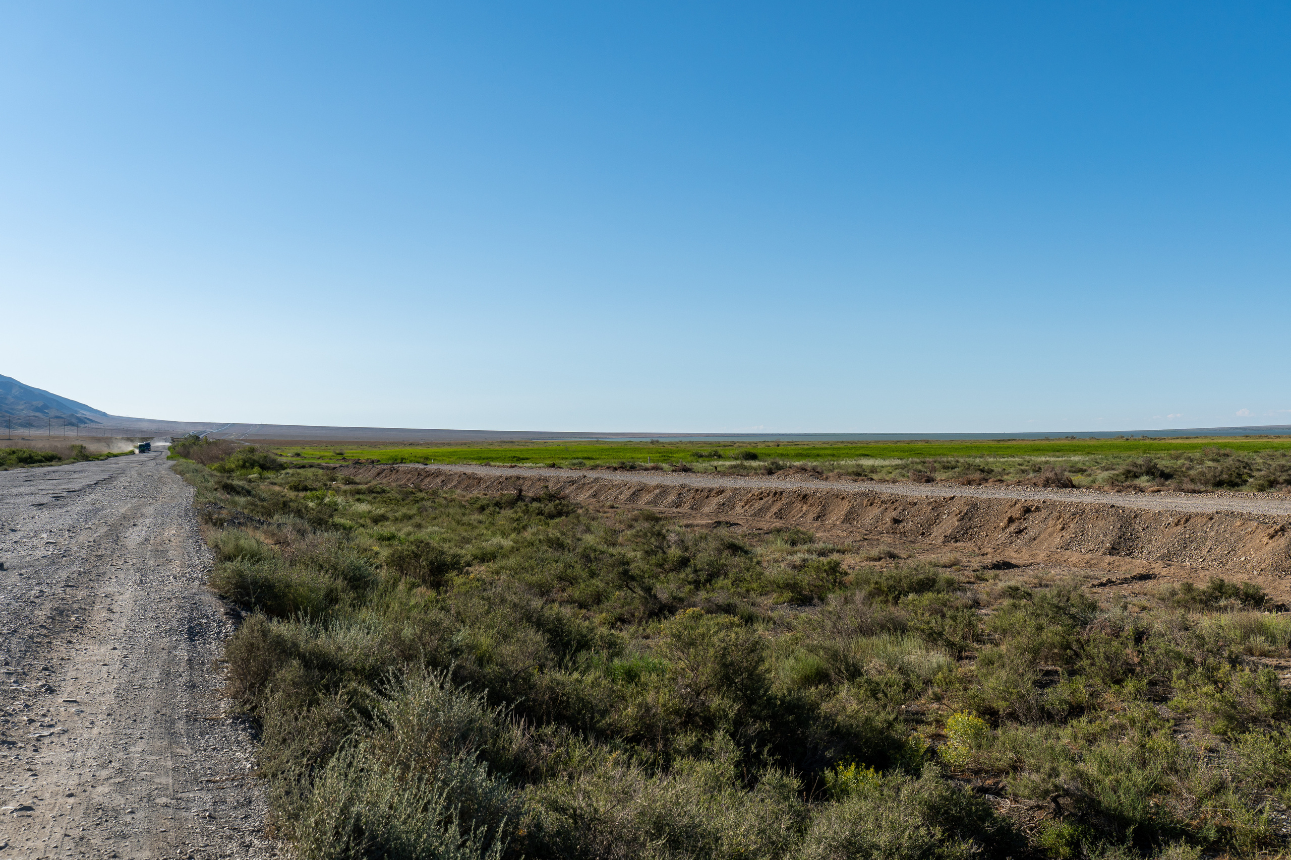 Дорога из Учерала в Достык в Казахстане