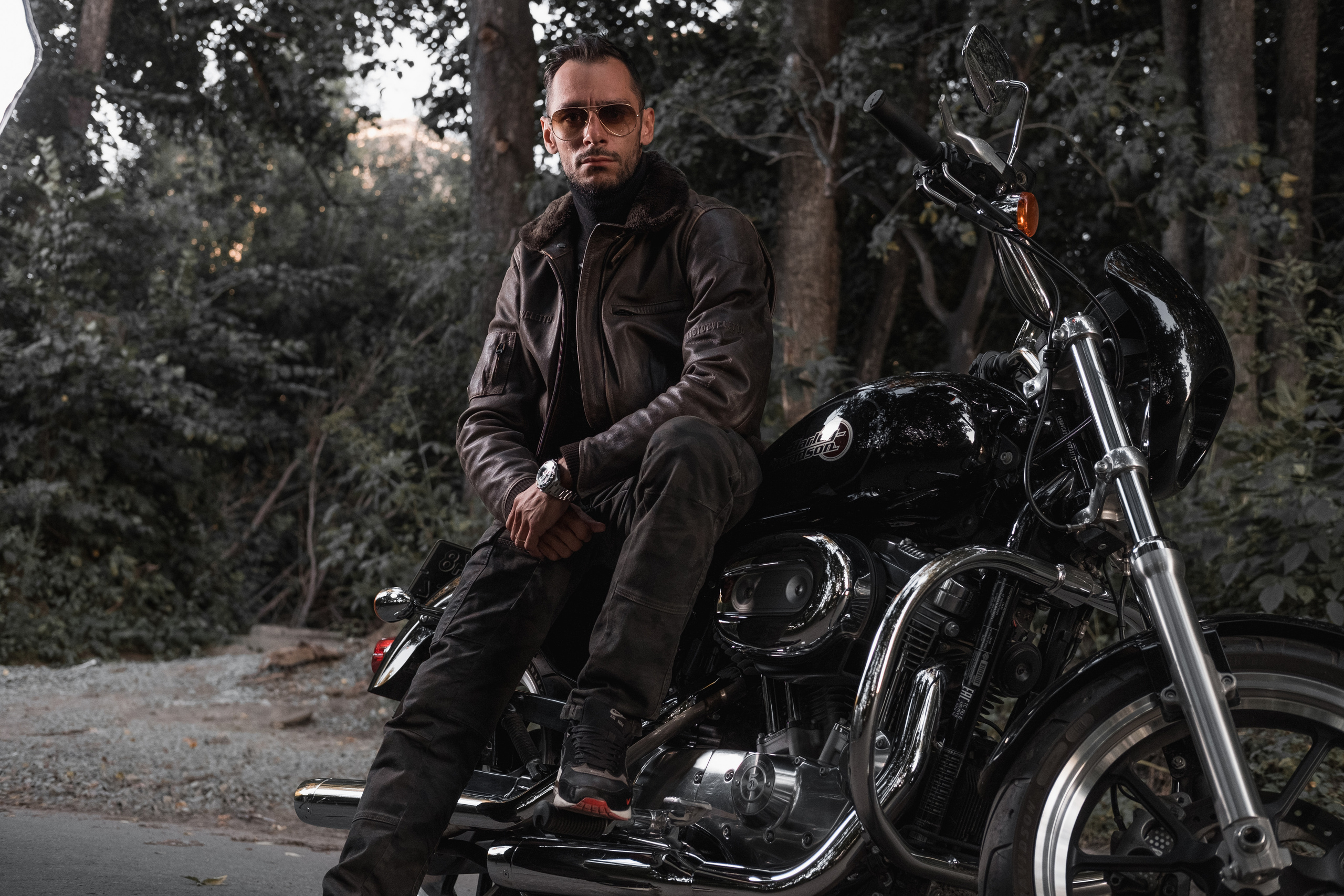 Мужской портрет. Harley Davidson. Артём Кузнецов, фотограф, Новосибирск