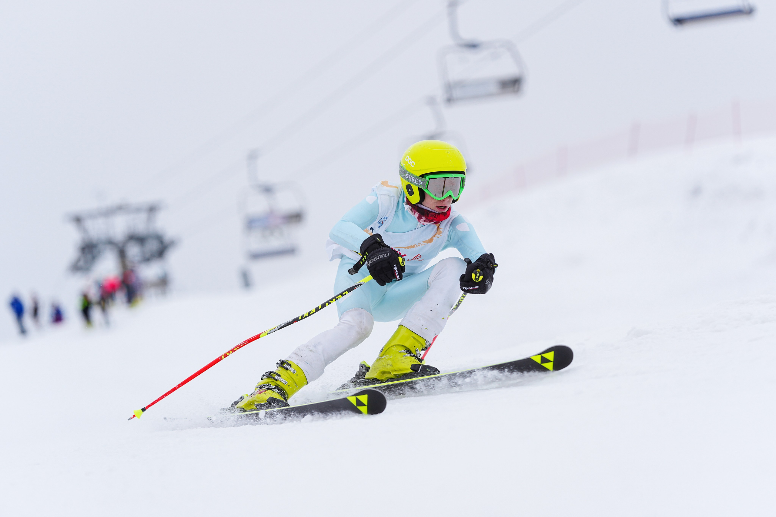 Фото с соревнований по горнолыжному спорту в Дмитровском городском округе Московской области 2022-2023. Фотограф Студитский Евгений