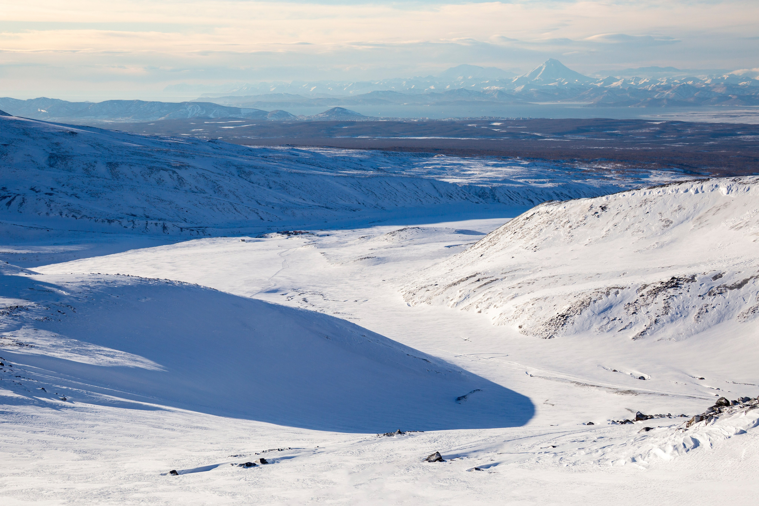 Авачинский перевал зимой — снег, вулканы и панорамы. Время Камчатки: чтобы найти свой путь, нужно скорость умножить на время