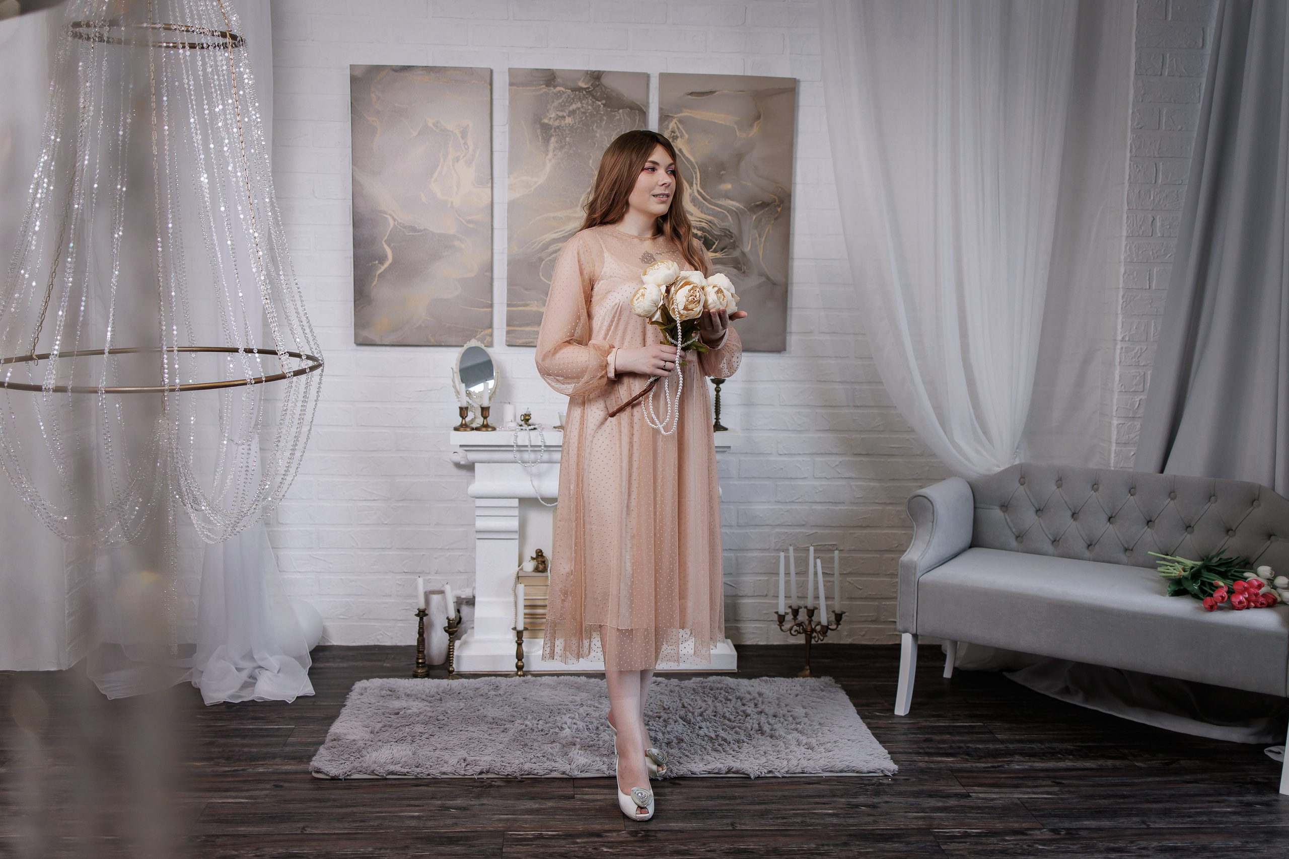 Миди платья. Интерьерная фотостудия Background в Омске