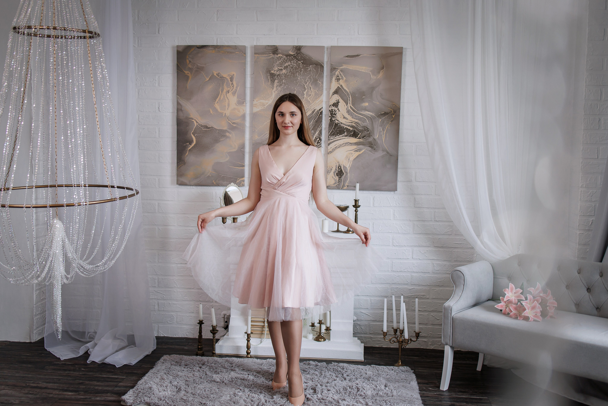 Миди платья. Интерьерная фотостудия Background в Омске
