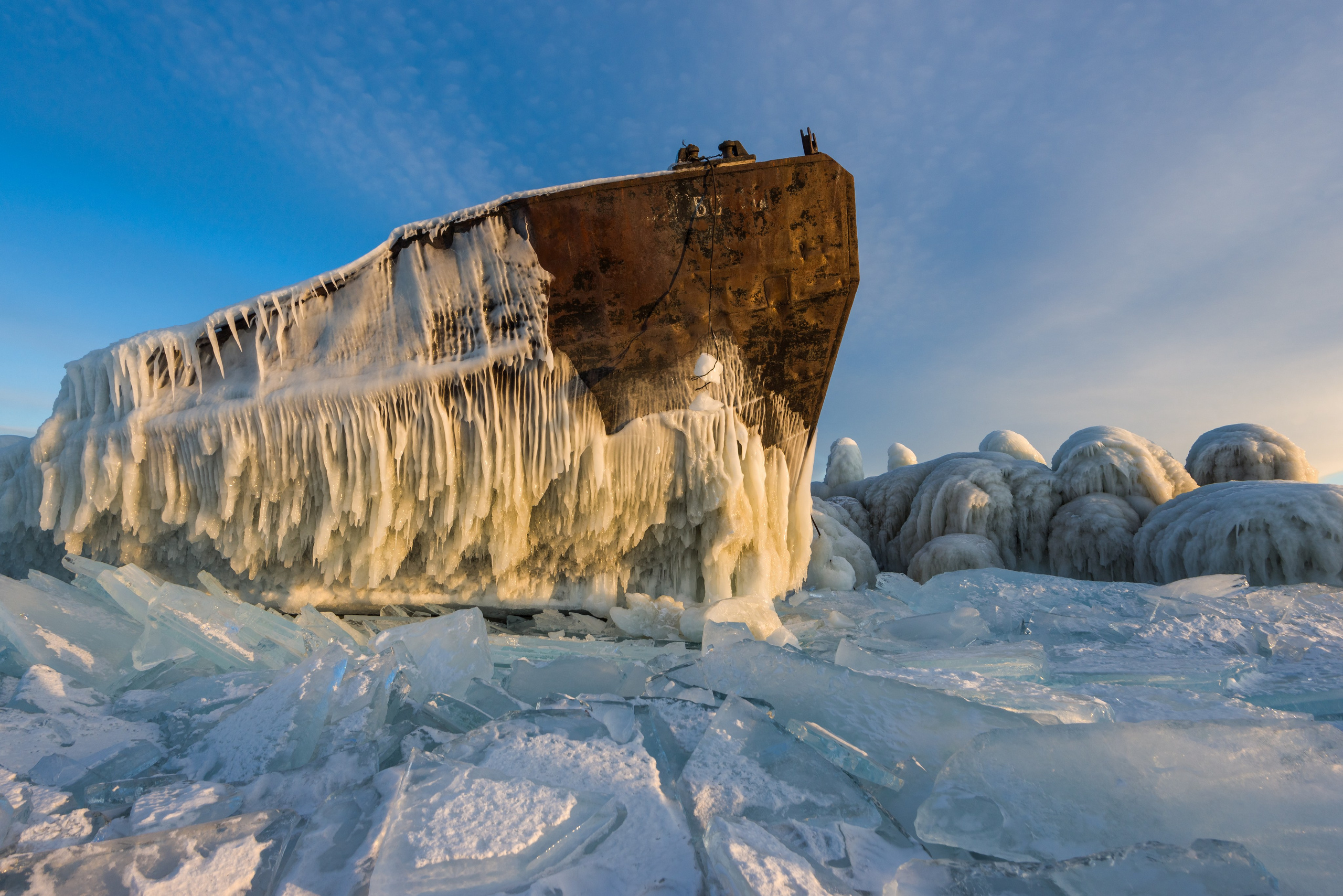 Lake Baikal. The largest skating rink on the planet