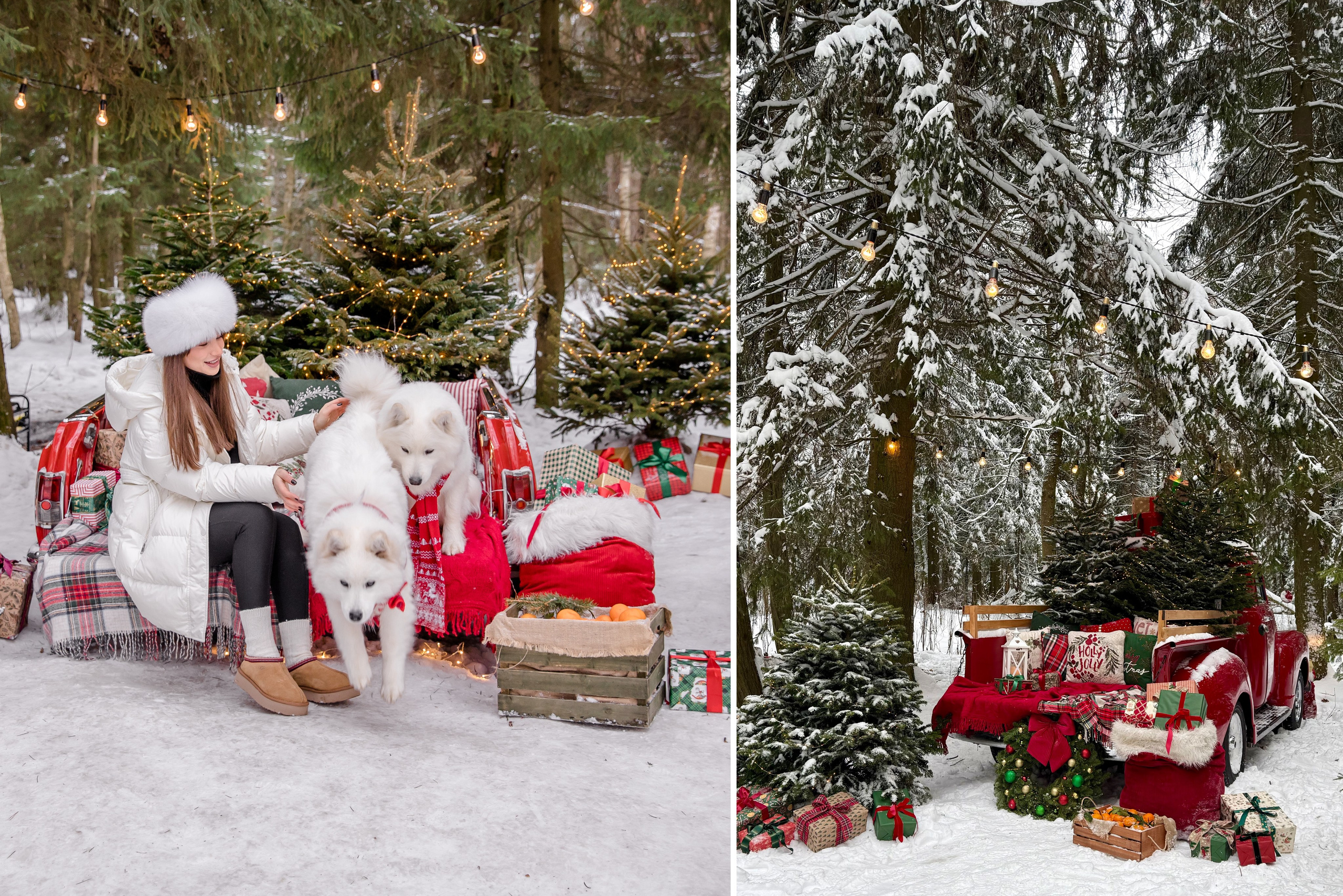 Новогодние фотосессии — уличные локации. Семейный и детский фотограф в Москве Вера Ускова