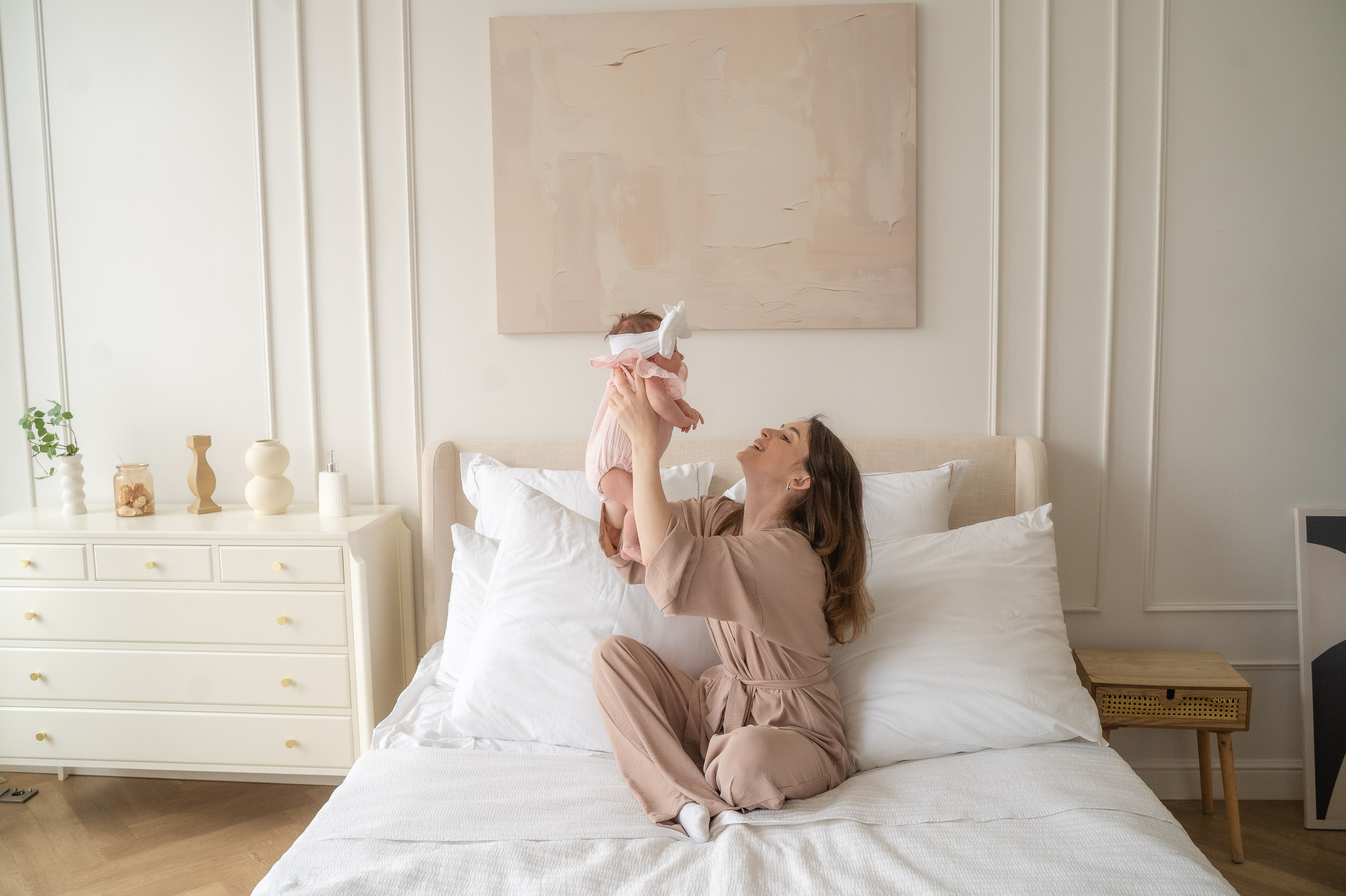 Первая фотосессия новорожденного дома