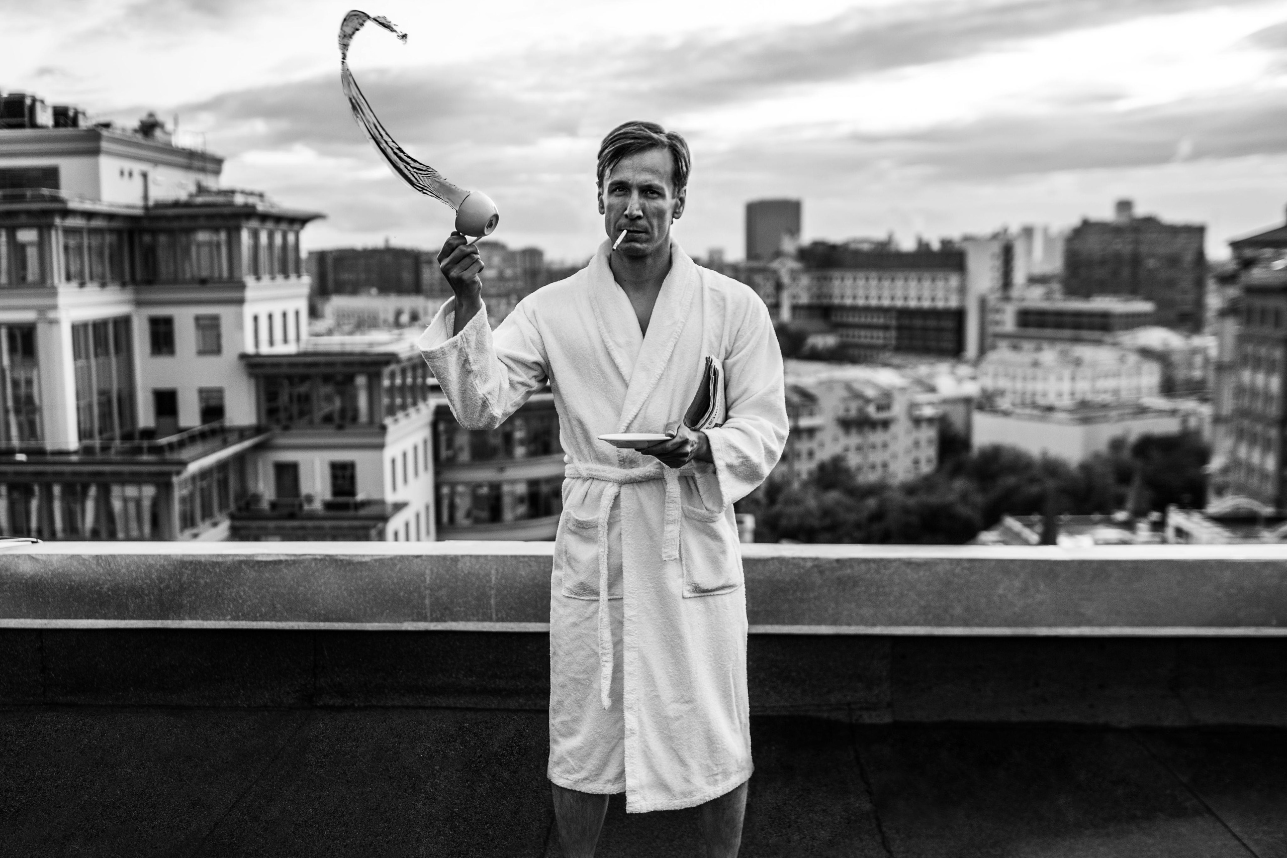 Фотосессия на крыше. Мужской фотограф Евгения Безрук. 