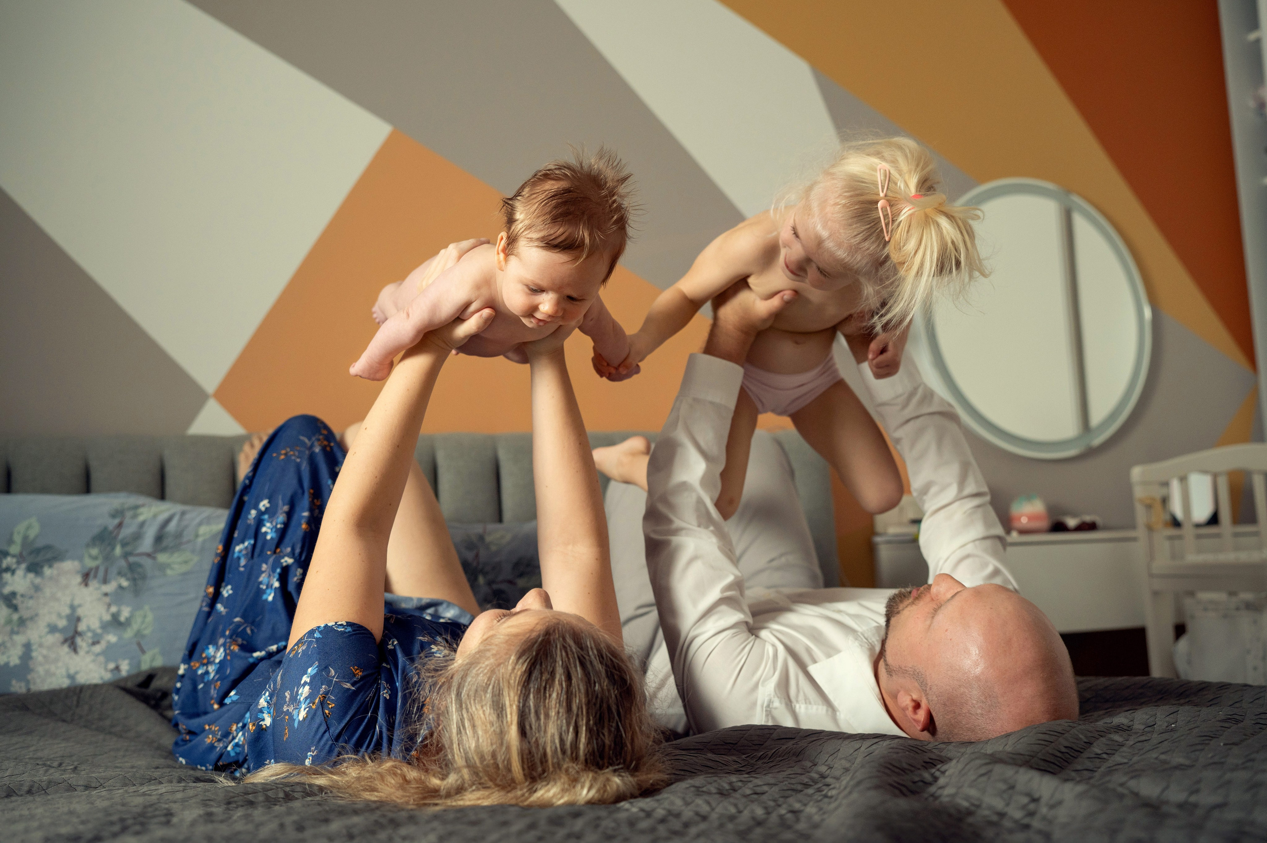 Домашняя фотосессия семьи