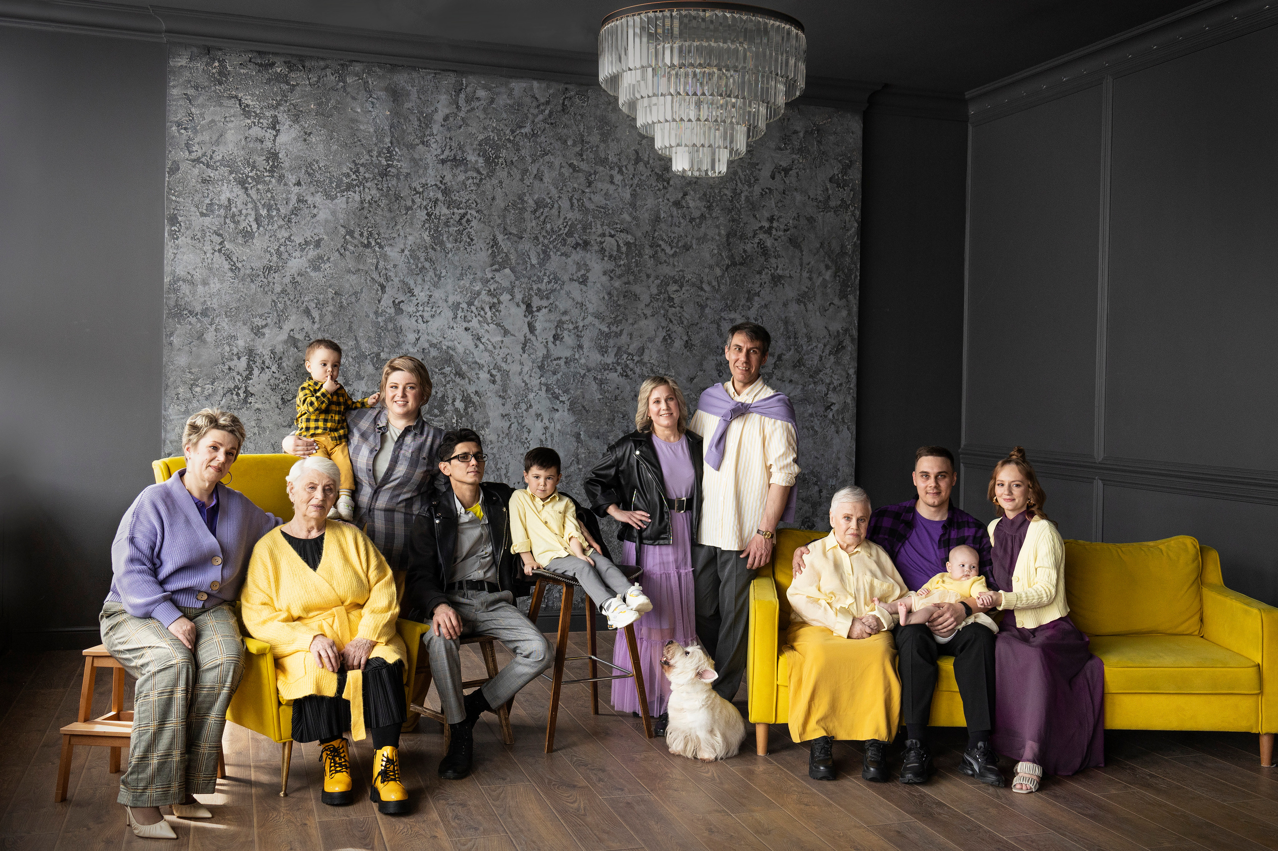 Поколения. Съемка большой семьи. Художественный фотограф в Екатеринбурге Брук Мария