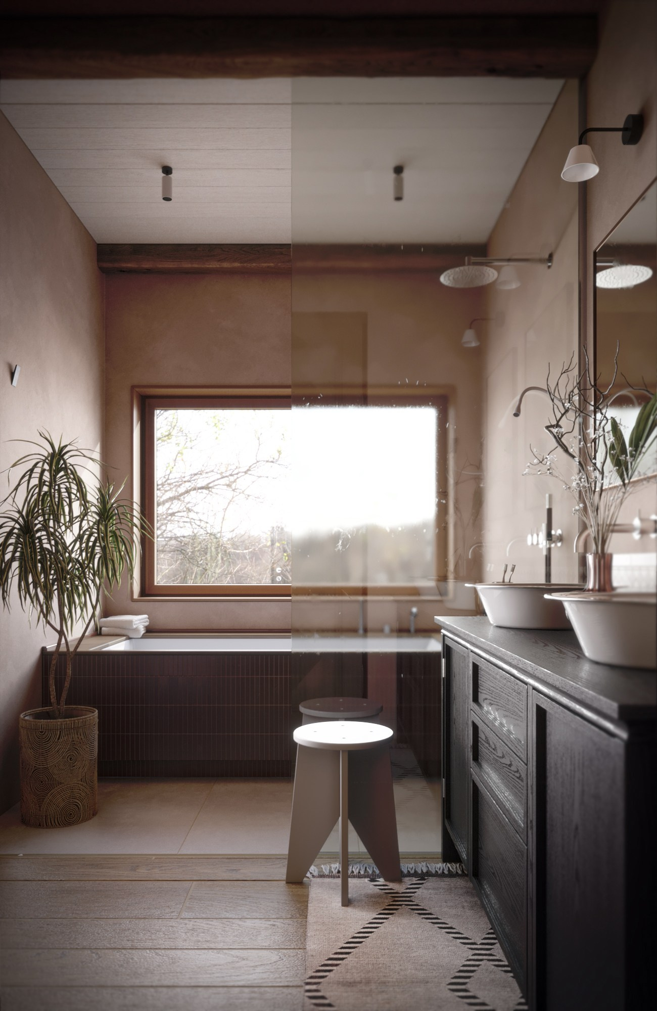 Terra Bath by Alena Krasnova. 3D visualization for architects and designers