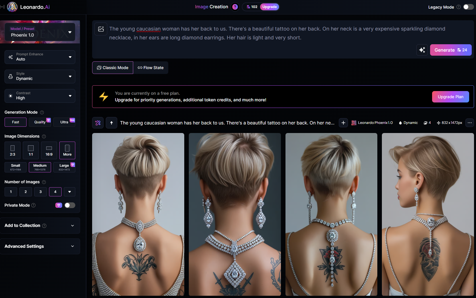 Пример сгенерированного изображения с помощью платформы Leonardo