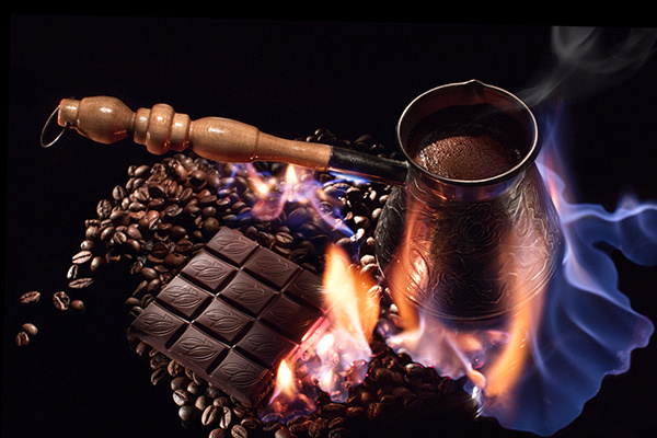 турка кофе и шоколад