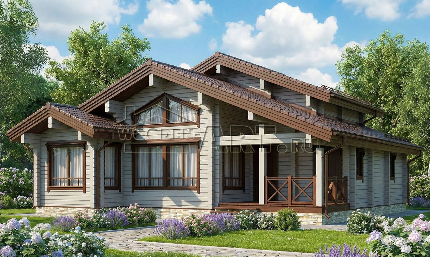 «Мишкин лес» 184 кв. м. Проекты деревянных домов. Архитектор Ольга Мальцева