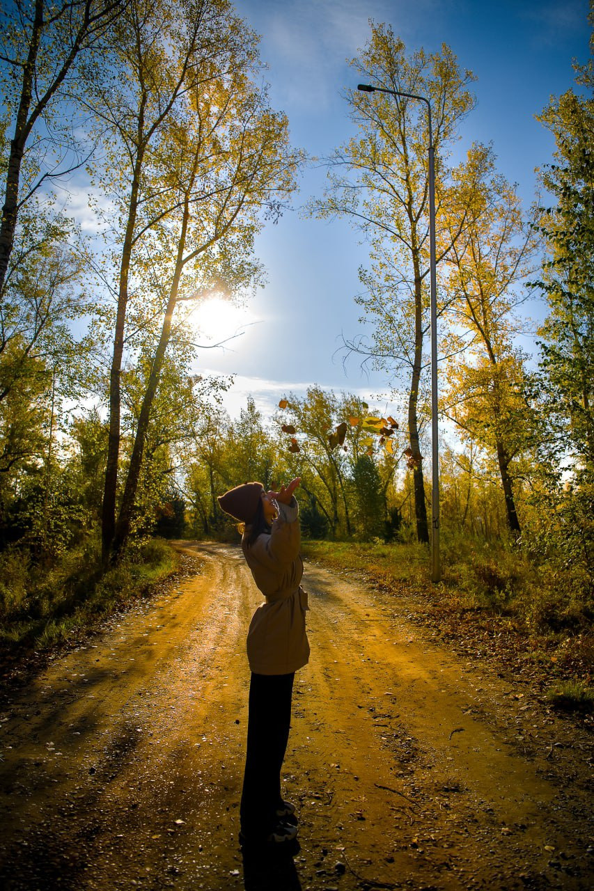 Съёмка при контровом свете осенью