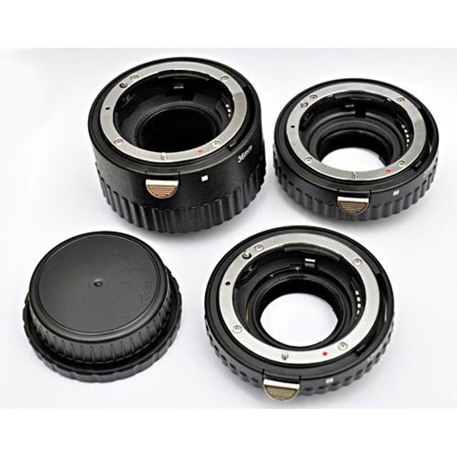 Meike MK-N-AF1-B, макрокольца автофокусные, металлические, набор 12 мм, 20 мм, 36 мм