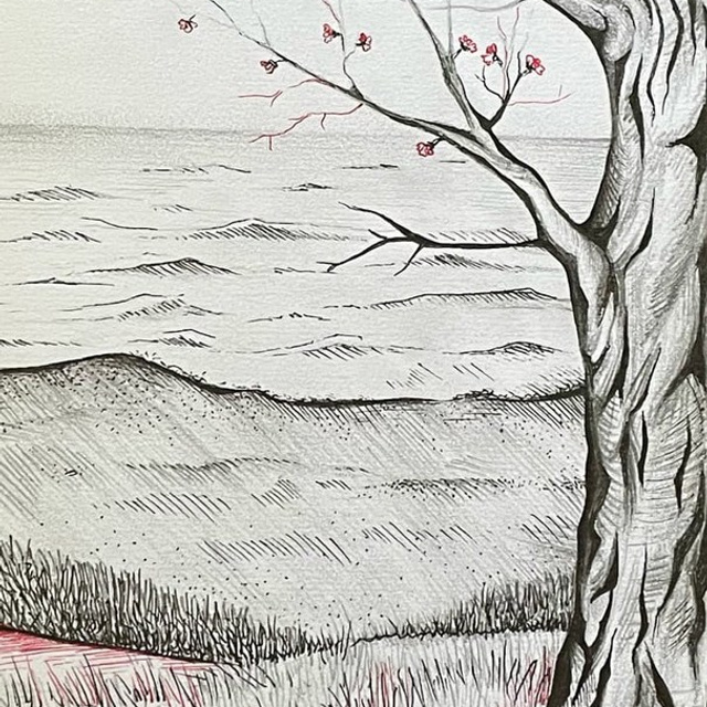 Наброски. Синий махаон