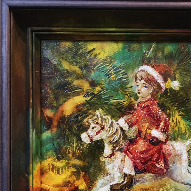 «Девочка на лошадке». Художник Марина Новосельская