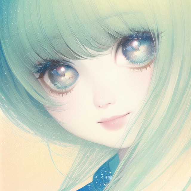 a girl with blue eyes, a manga drawing, anime aesthetic, detailed painting