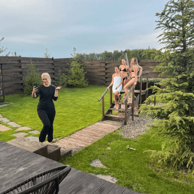 Треугольный коттедж на 6 человек с чаном и баней — Афрейм в подмосковье в аренду