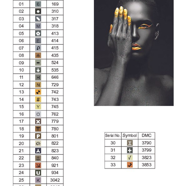 Цветовые карты старые символы. Алмазная мозаика CVL