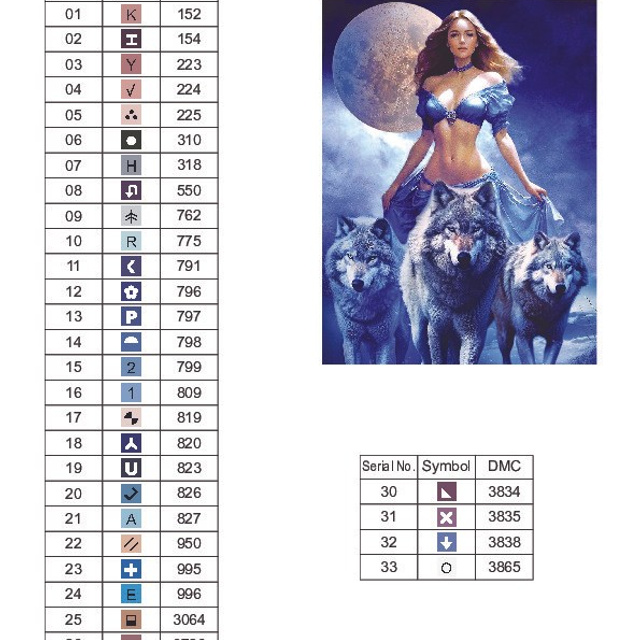 Цветовые карты старые символы. Алмазная мозаика CVL