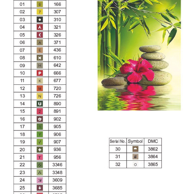 Цветовые карты старые символы. Алмазная мозаика CVL