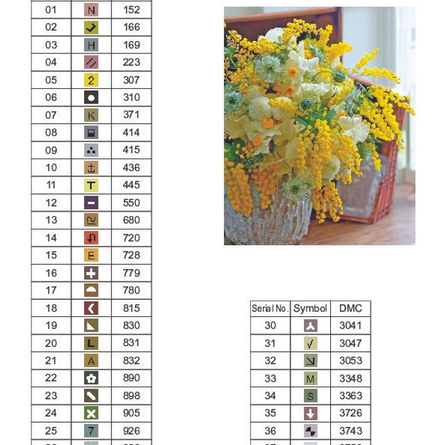 Цветовые карты старые символы. Алмазная мозаика CVL