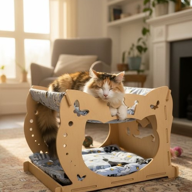 Домик-гамак двухуровневый для питомцев. Murstyle