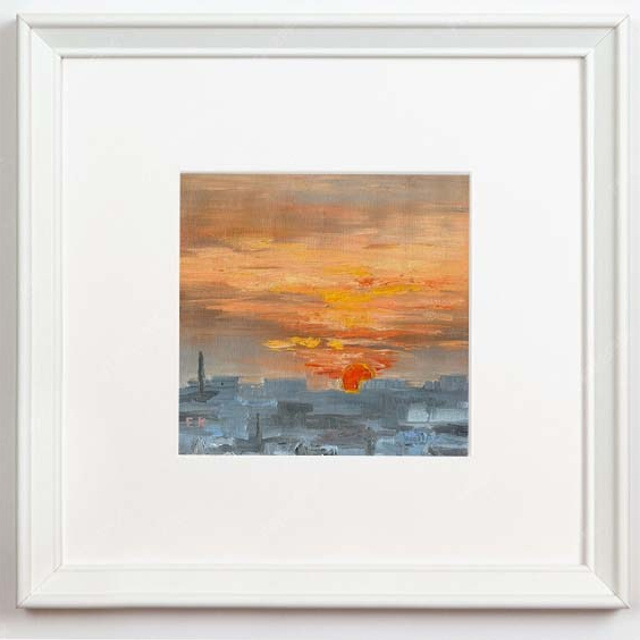 Авторский этюд «Закат». ЕЛЬЧАНИНОВА.АРТ Художник Ксения Ельчанинова. Современное искусство