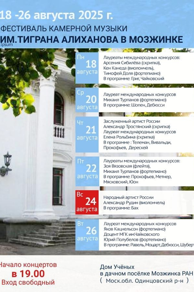 Афиши. Арсения Сибилёва | скрипка