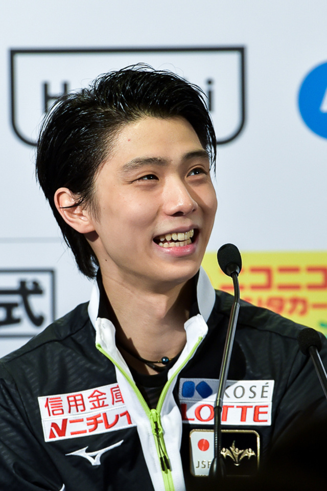 Yuzuru Hanyu. Press-conference 04/11/2018 Helsinki