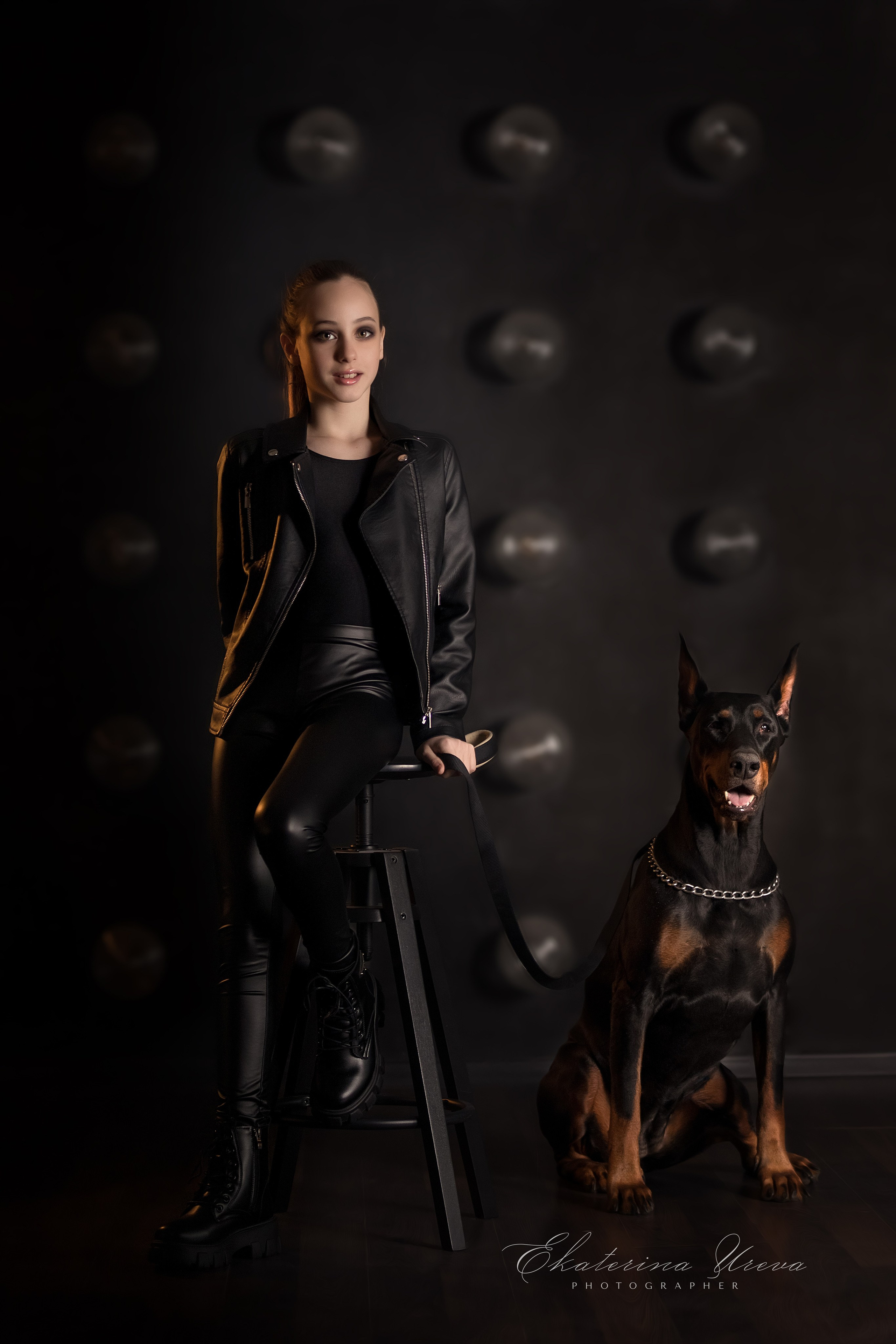 Doberman. Children’s and family photographer Ekaterina Ureva in Moscow