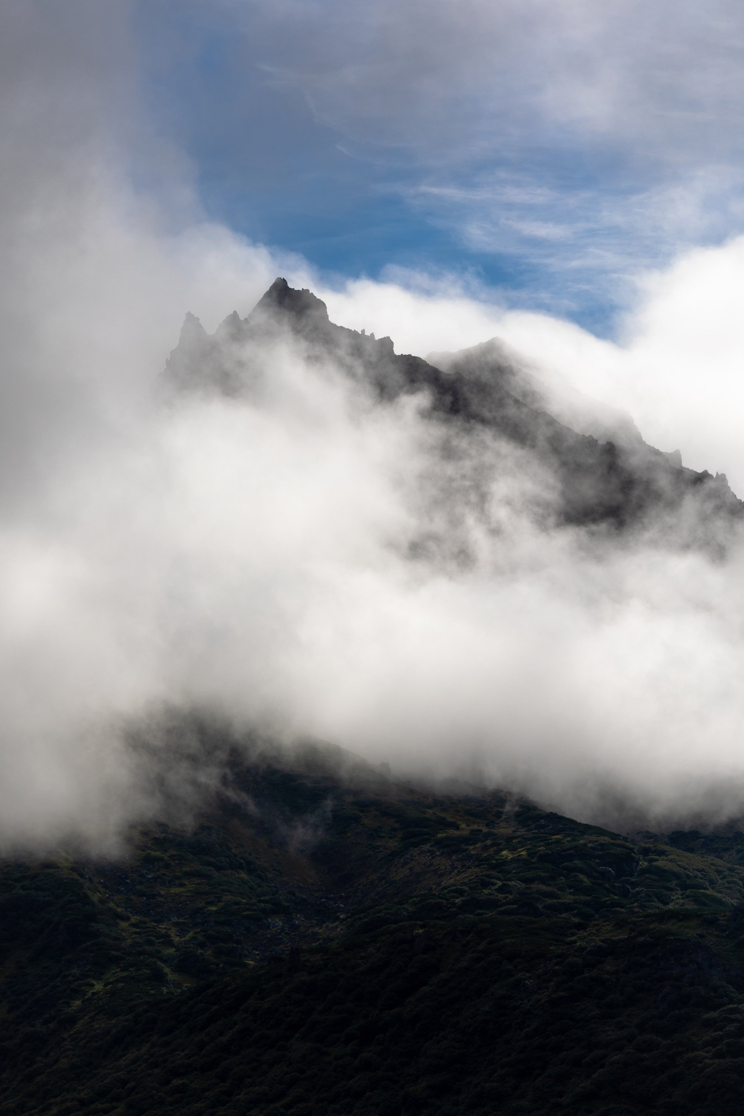 Vitaminnoye Lake and the Wild Greben Volcano. Professional photographer Alexey Nikitin in Moscow