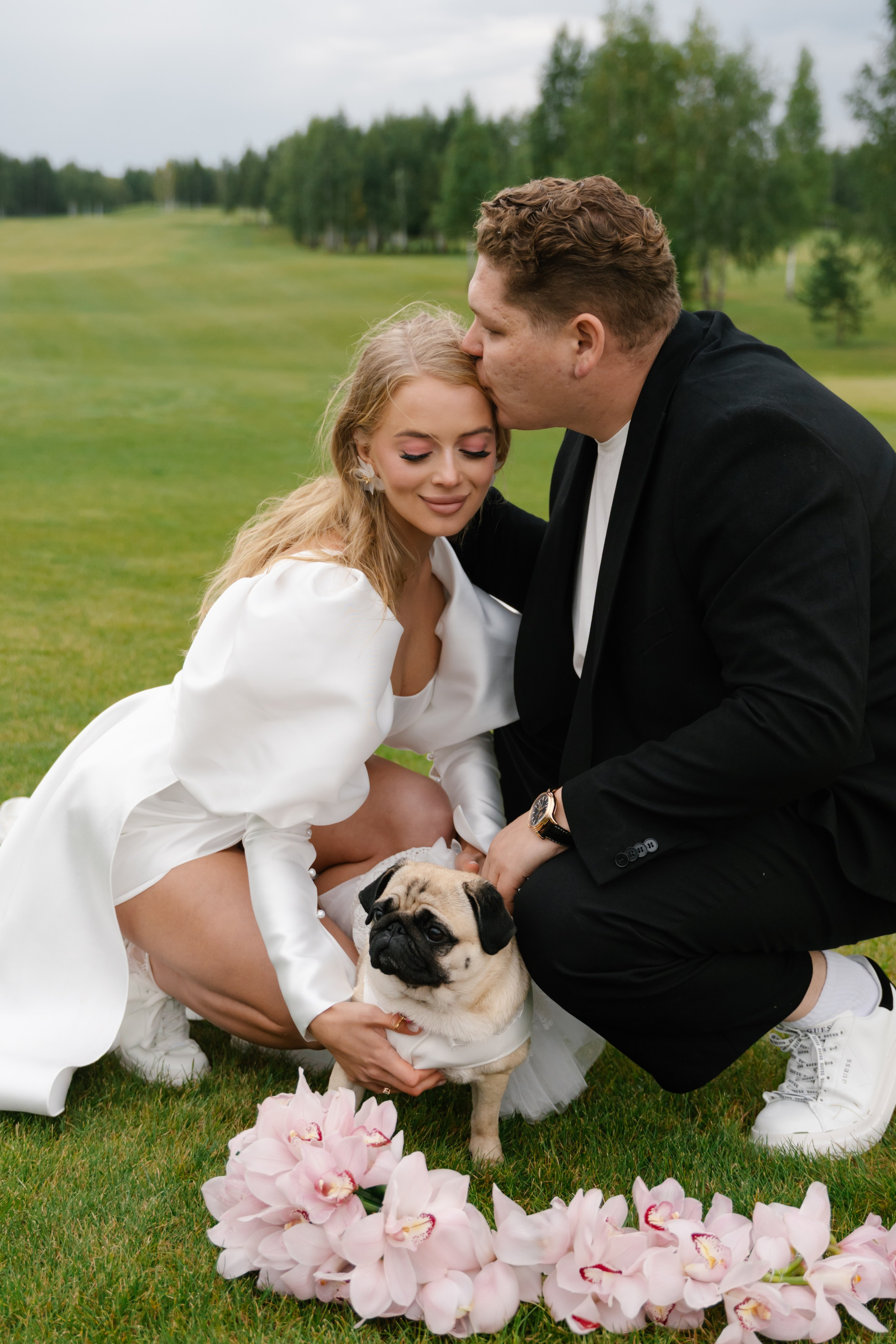 свадебная фотосессия с собакой
