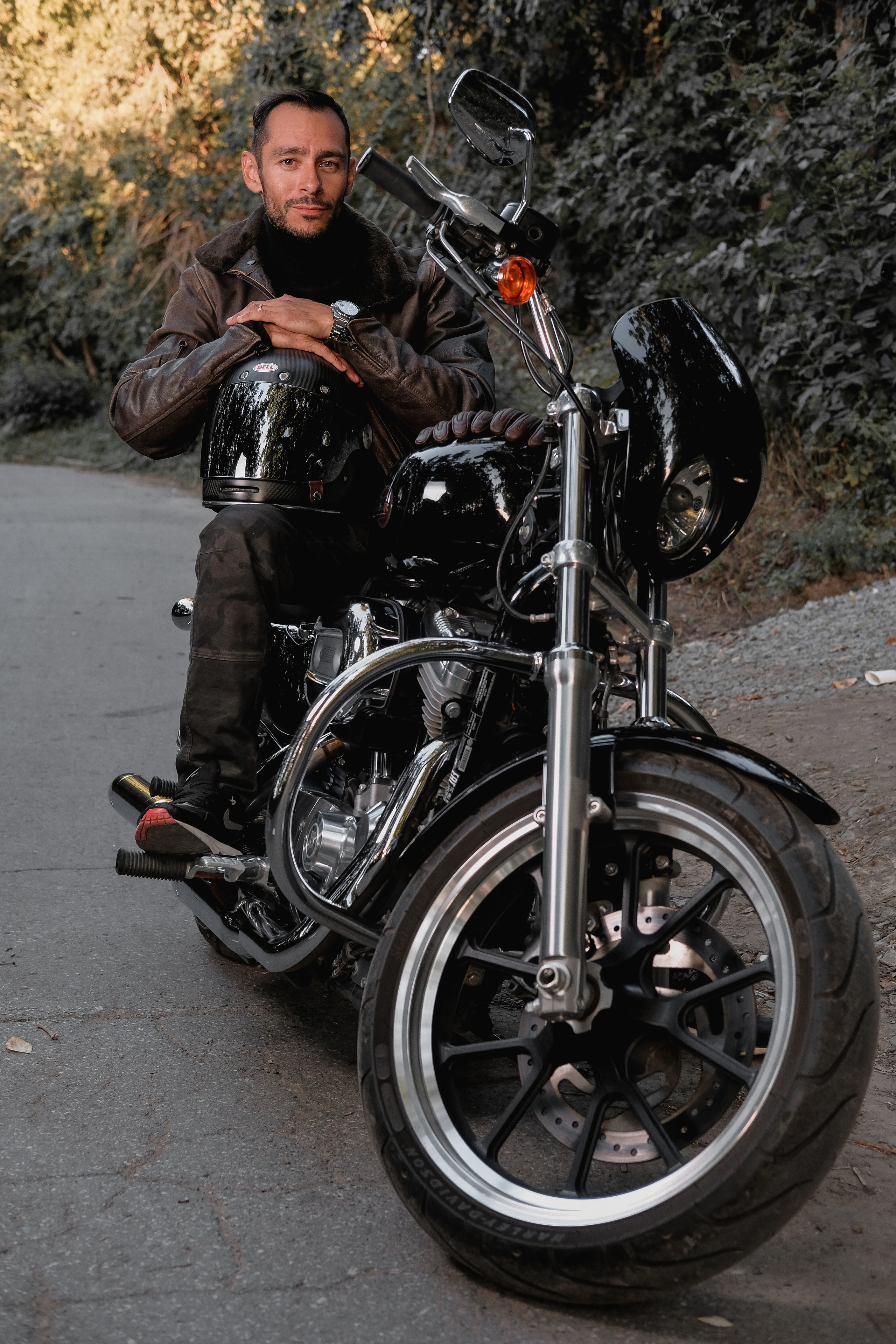 Мужской портрет. Harley Davidson. Артём Кузнецов, фотограф, Новосибирск