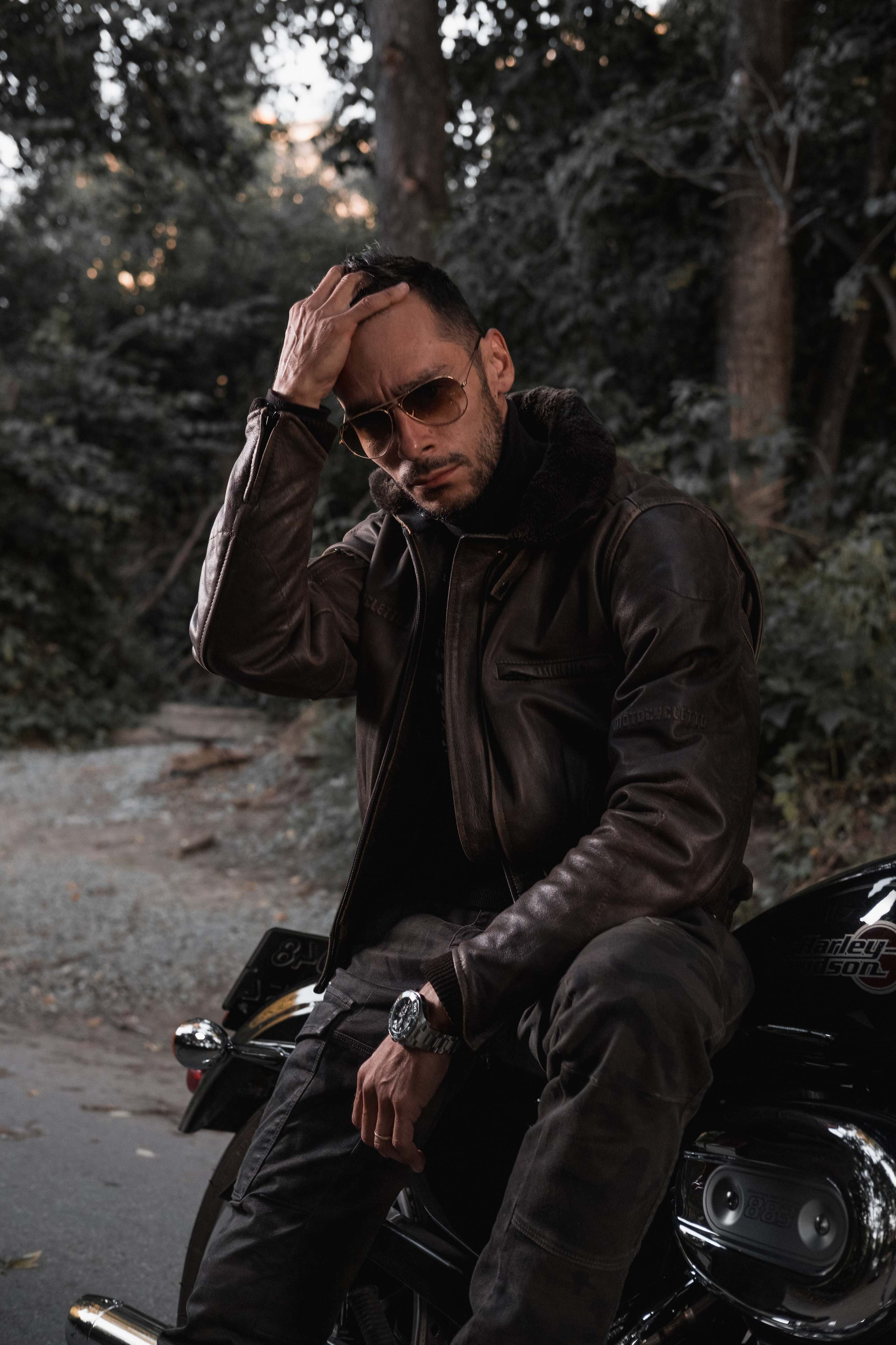 Мужской портрет. Harley Davidson. Артём Кузнецов, фотограф, Новосибирск