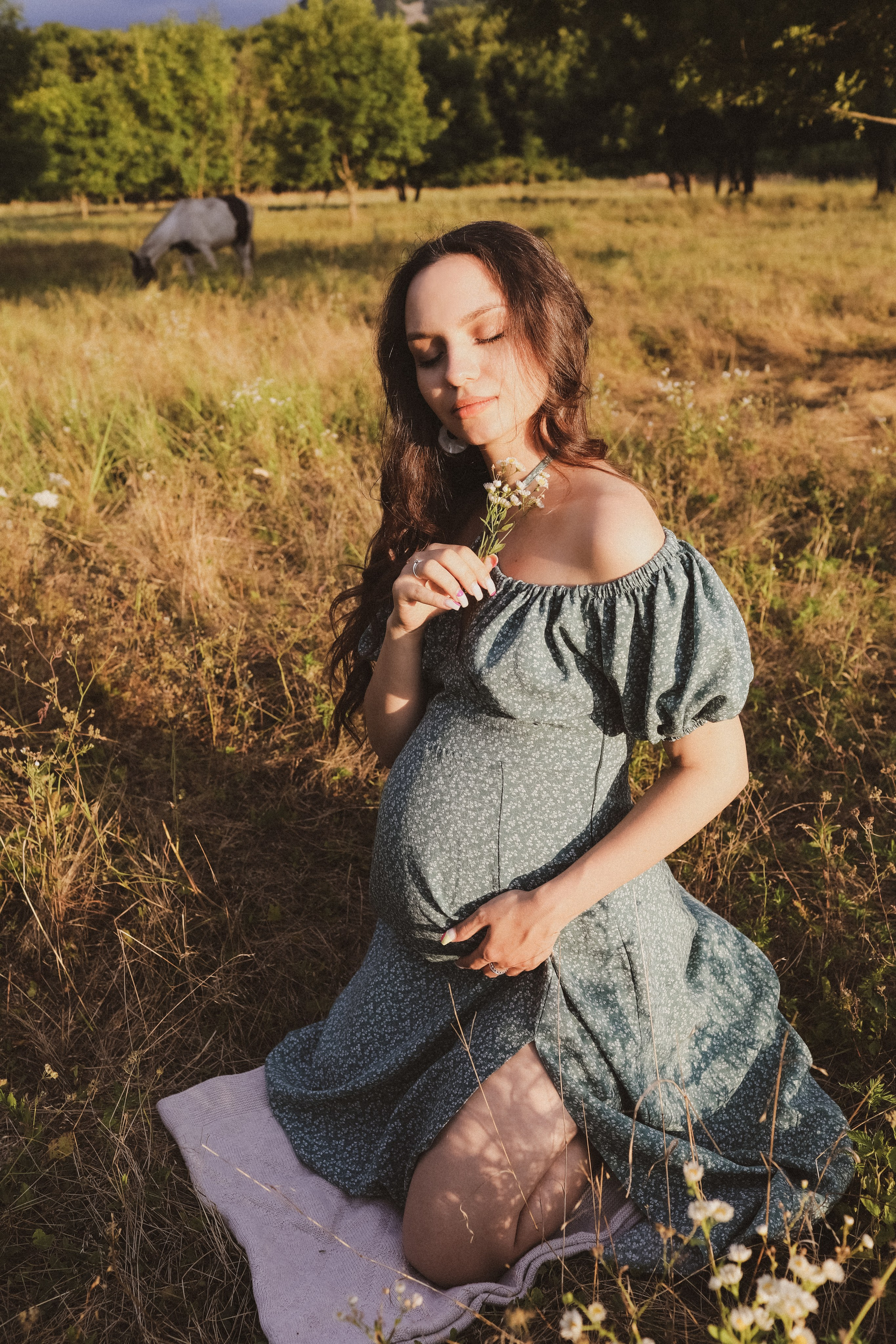 Беременность, в ожидании чуда, природа, фотосессия беременности, закат