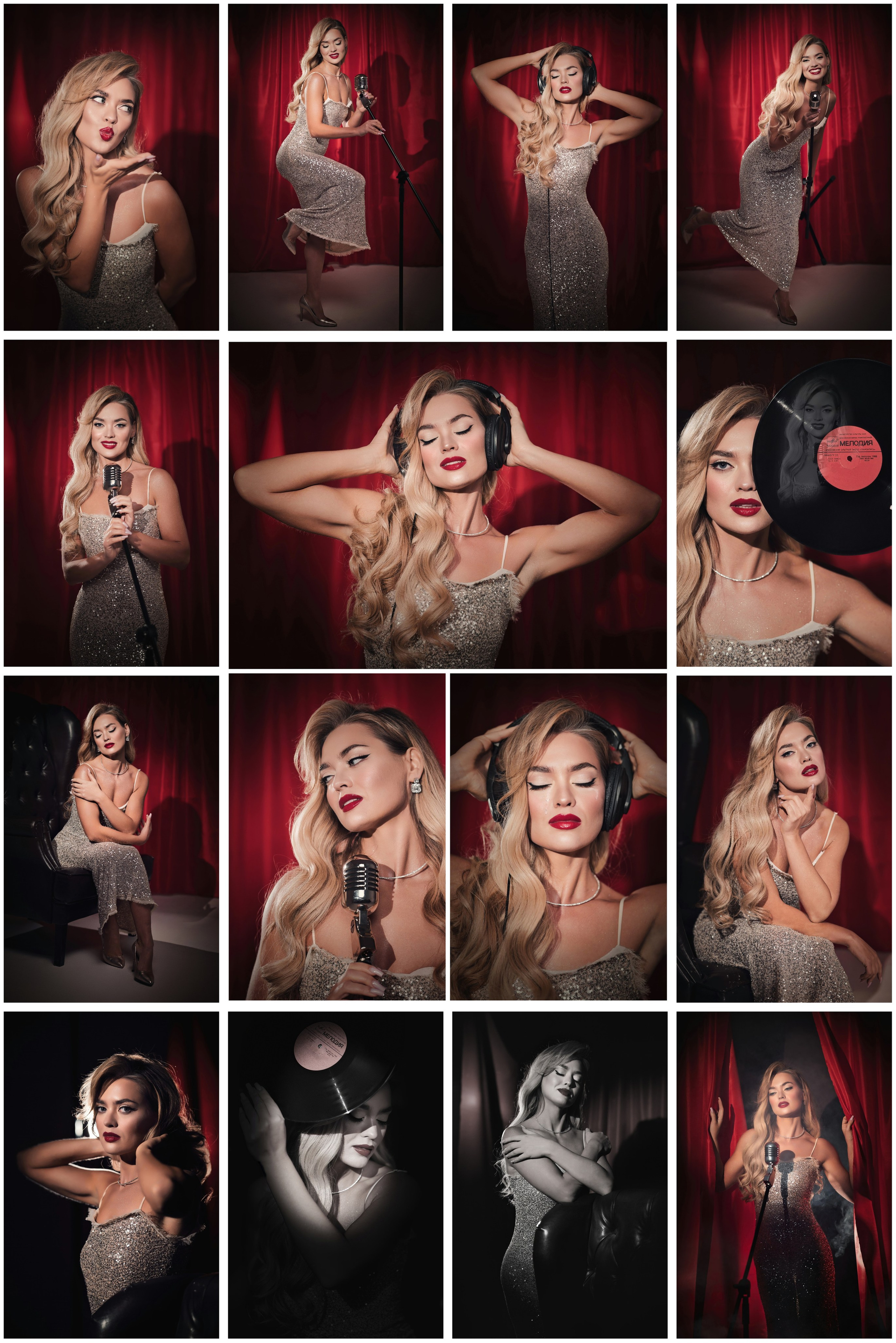 Фотосессия в стиле певицы блондинка плачет