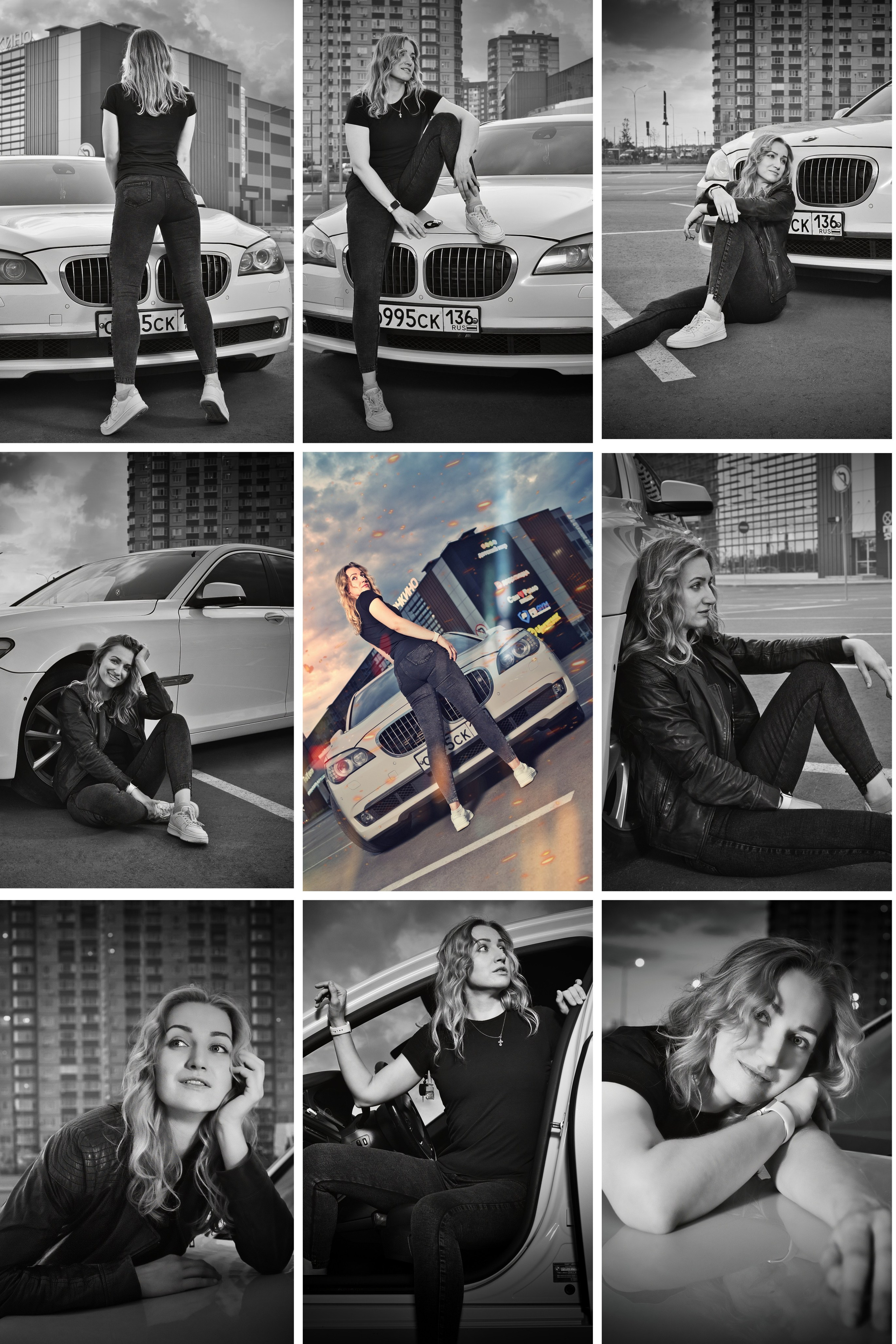 Фотосессия с машиной BMW бэха семерка