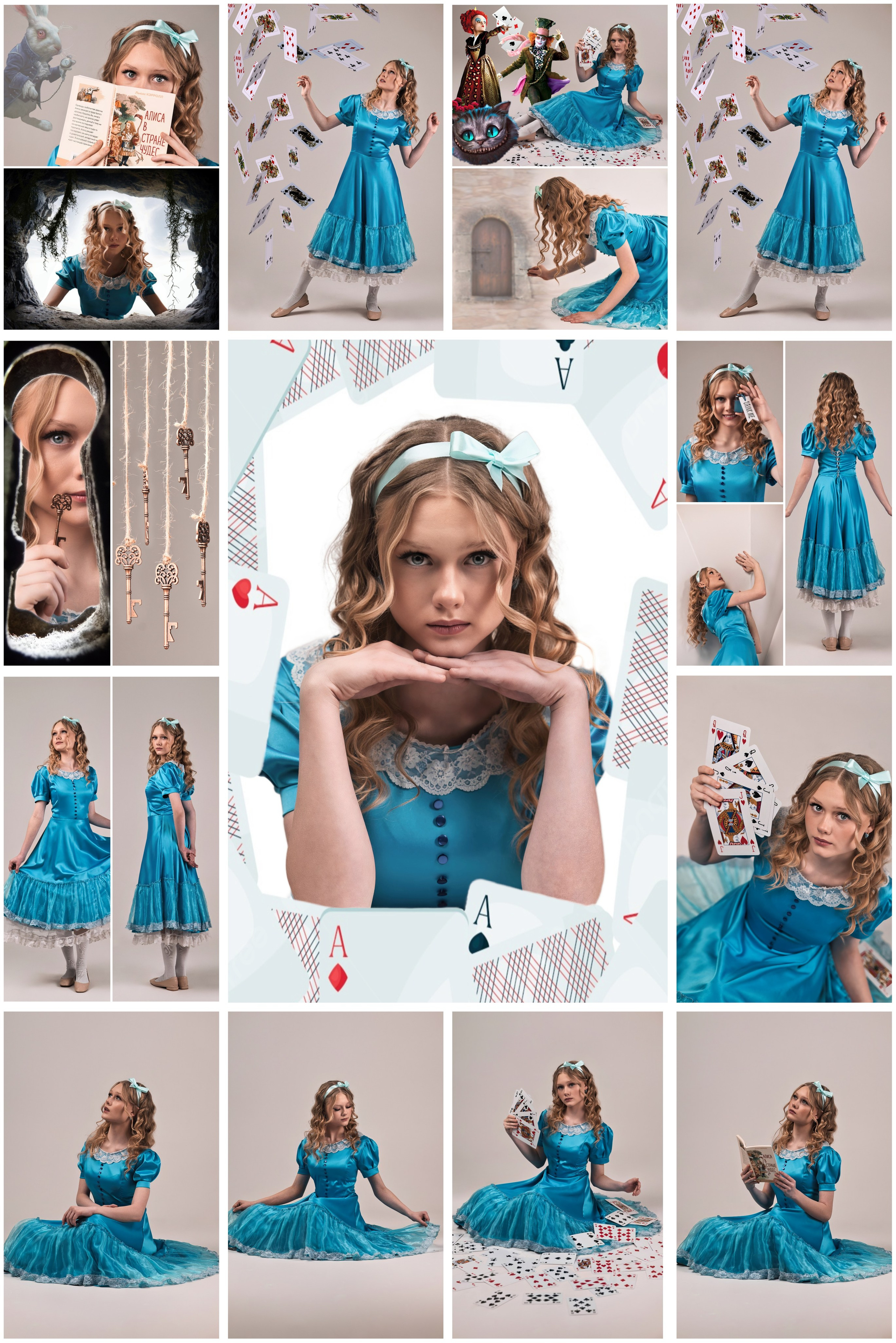 Алиса в стране чудес фотосессия девочки в платье