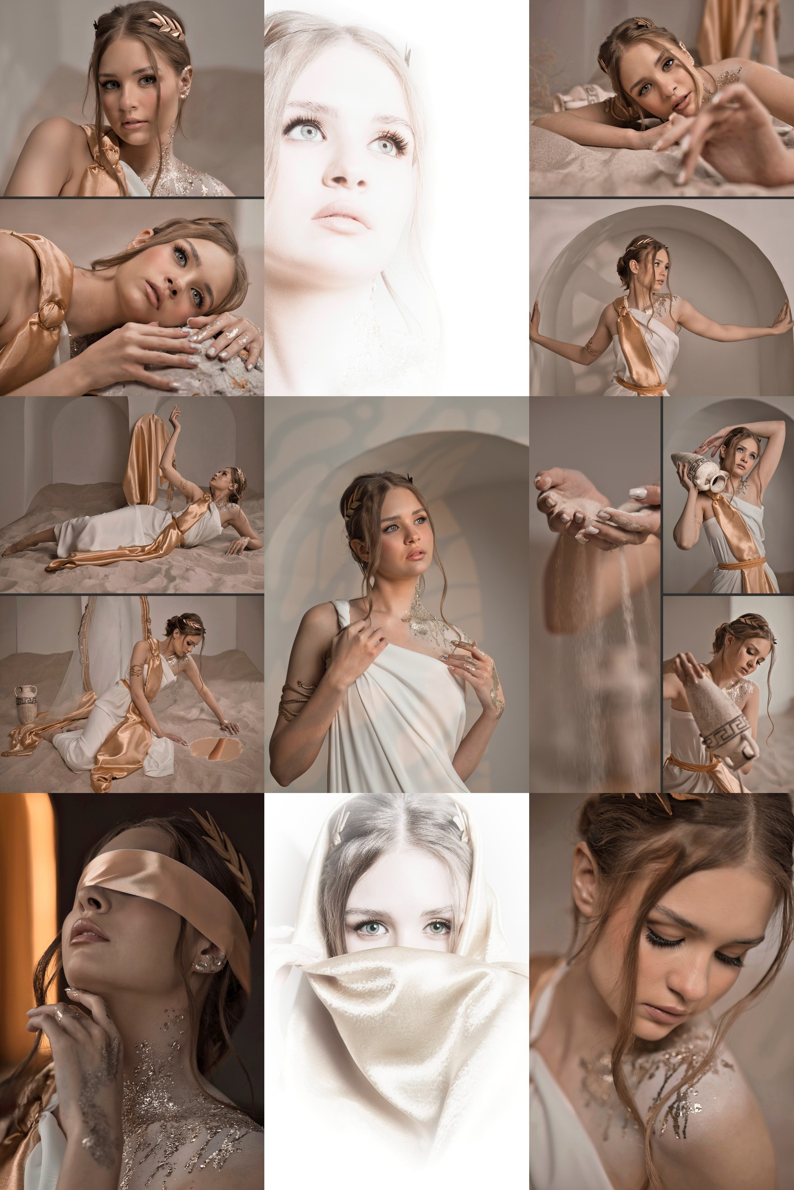 поталь фотосессия в студии с песком