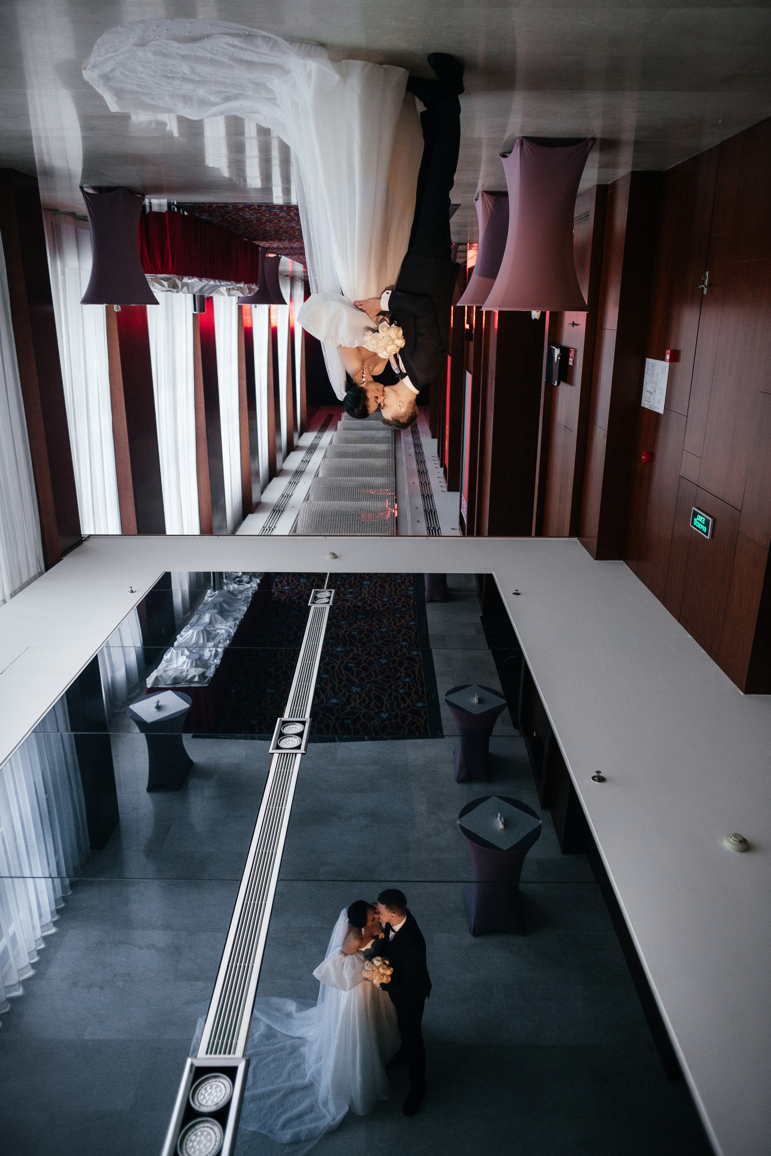 Яркая свадебная фотосессия зимой